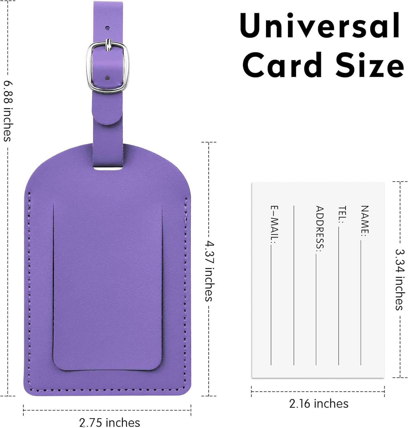 Luggage Tags for Suitcase Travel Bag Labels Privacy Protection Luggage Tag for Baggage PVC Baggage ID Label Tags Yellow+Purple