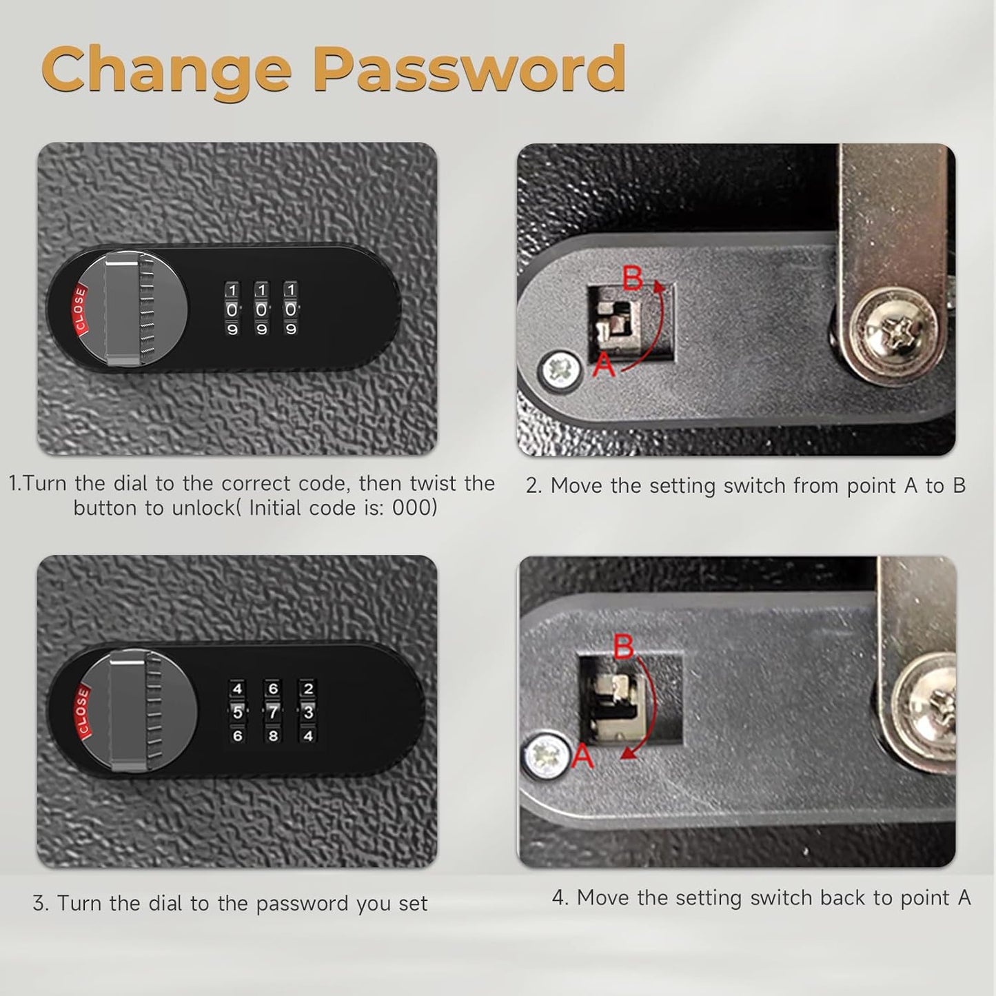 16 Key Lock Box, Key Cabinet Organizer, Key Safe Security Storage Lockbox Holder for Valets, Hotels, Car and House Keys