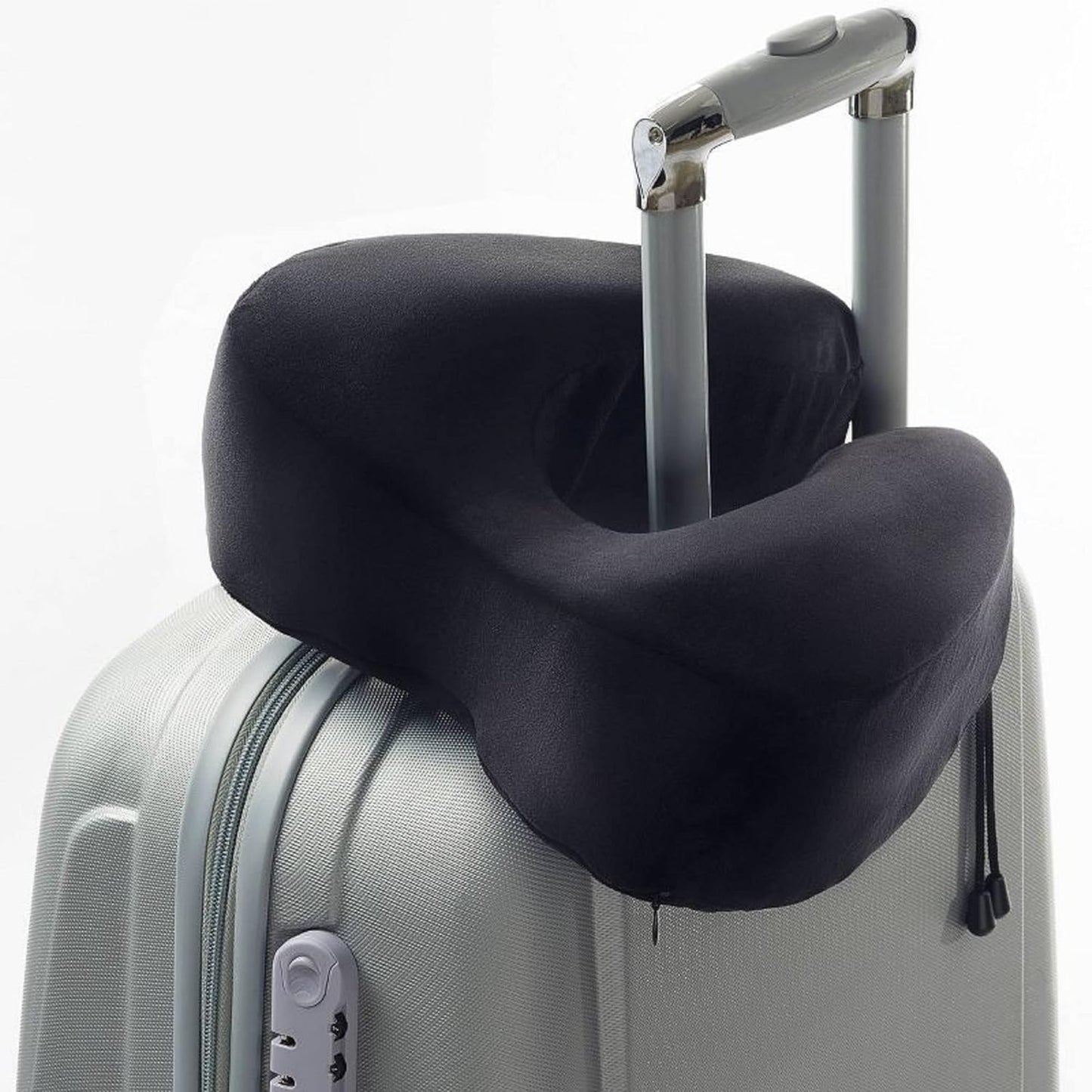 Lewis N. Clark Contoured Memory Foam Hexform Travel Cervical Neck Pillow for Shoulder & Neck Pain, Airplane, Camping, Kids & Adults, Premium, Black