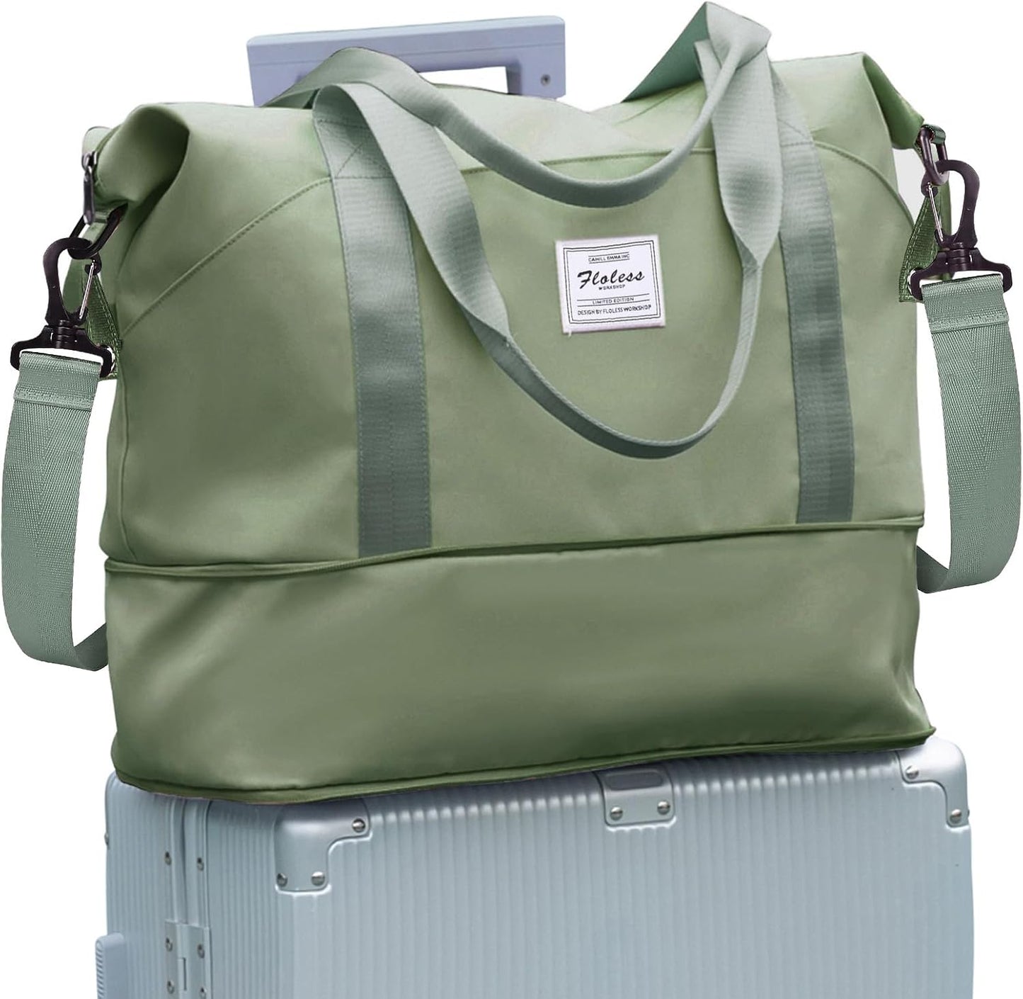 Travel Duffel Bag, Sports Tote Gym Bag, Shoulder Weekender Overnight Bag for Women