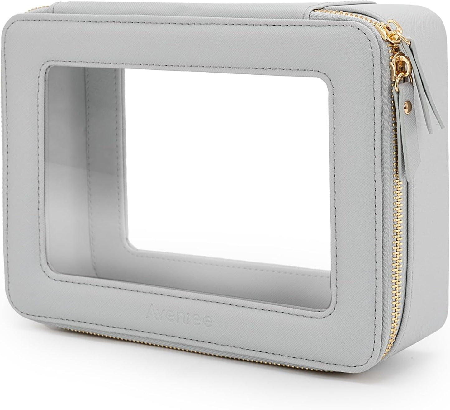 Aveniee Clear Makeup Bag Organizer, Travel Toiletry Bag for Women, Waterproof Cosmetic Pouch with Zippers,Car Organizers and Storage Case for Accessories,Blue