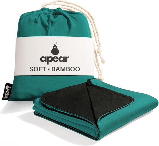 16-in-1 Compact Travel Blanket with Bag – Reversible, Ultra Soft Bamboo Airplane Blanket with Hidden Pocket - Lightweight & Packable for Flights, Camping, Picnic, Travel Essentials