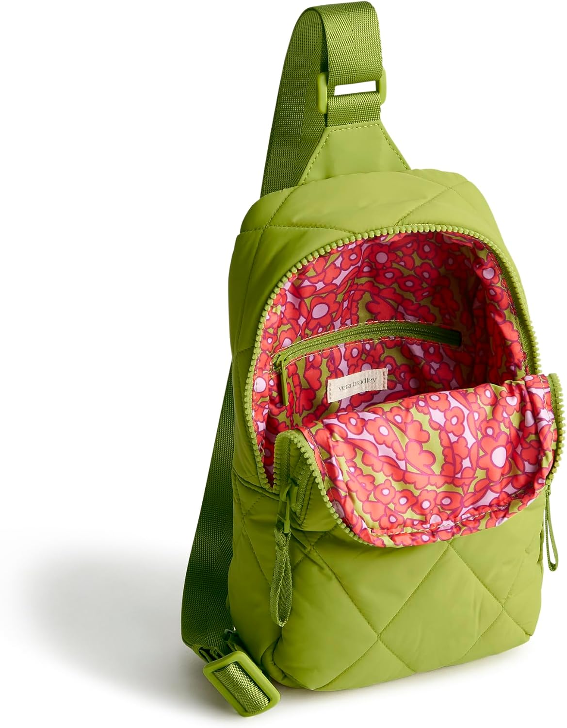 Vera Bradley Women's Lorman Sling Backpack-Featherweight Bag, Spinach Green, One Size