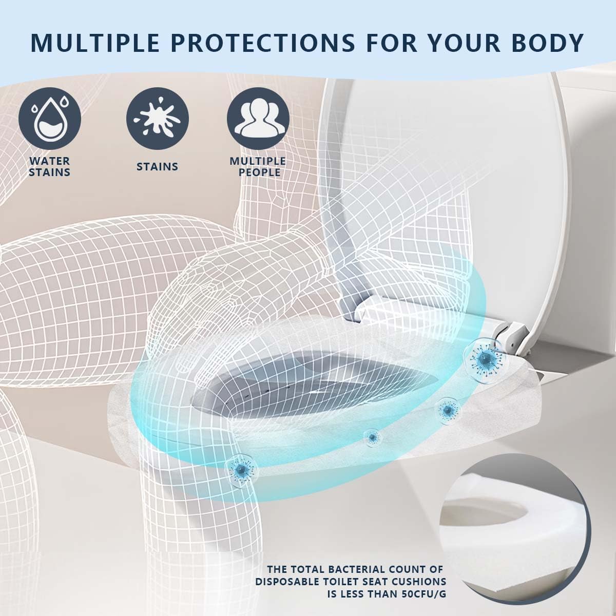 4 Pack (1000 Pieces) Disposable Toilet Seat Covers Flushable Paper Toilet Seat Cover for Bathroom, Hotels, Travel, Kids or Adults