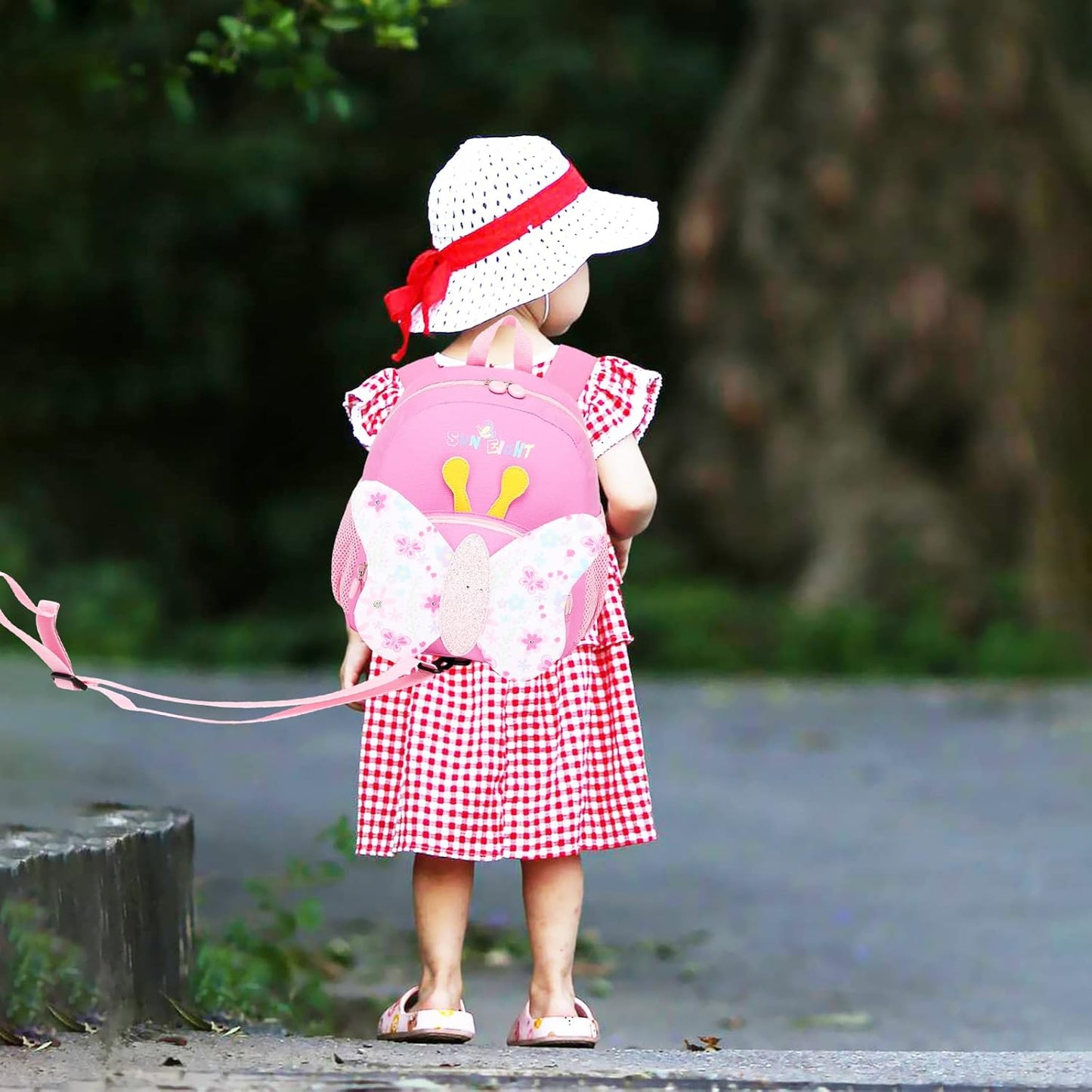 SUN EIGHT Toddler Backpack for Girls Kids Backpack Cute 3D Cartoon School Bag for Baby Boy Girls 1-5 Years Baby Backpack (Butterfly)