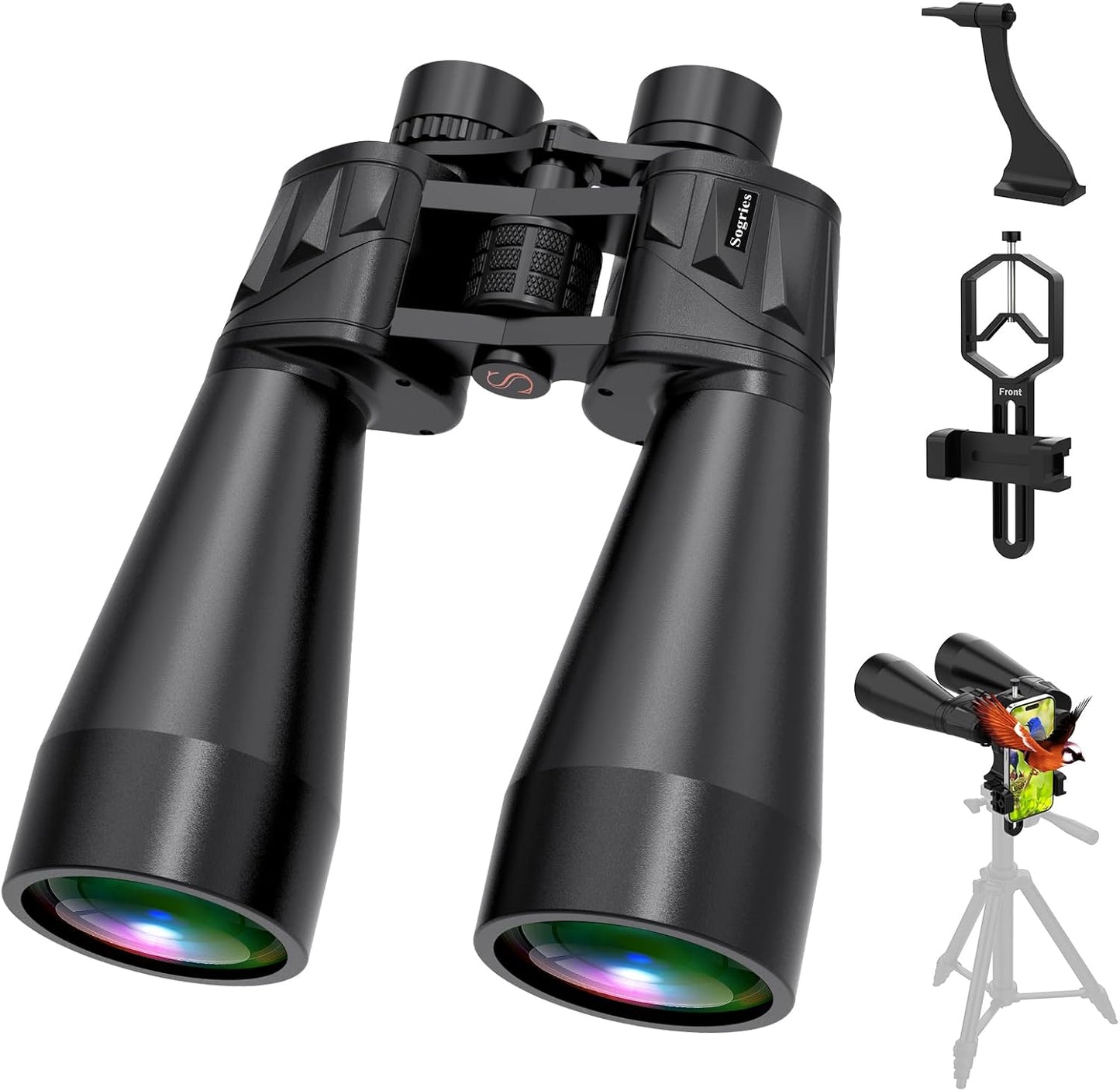 18x70 Binoculars for Adults High Powered, Large Aperture 70mm Astronomy Binoculars for Long Distance Viewing, Waterproof & Fogproof with Smartphone Adapter, Tripod Adapter, Carrying Case