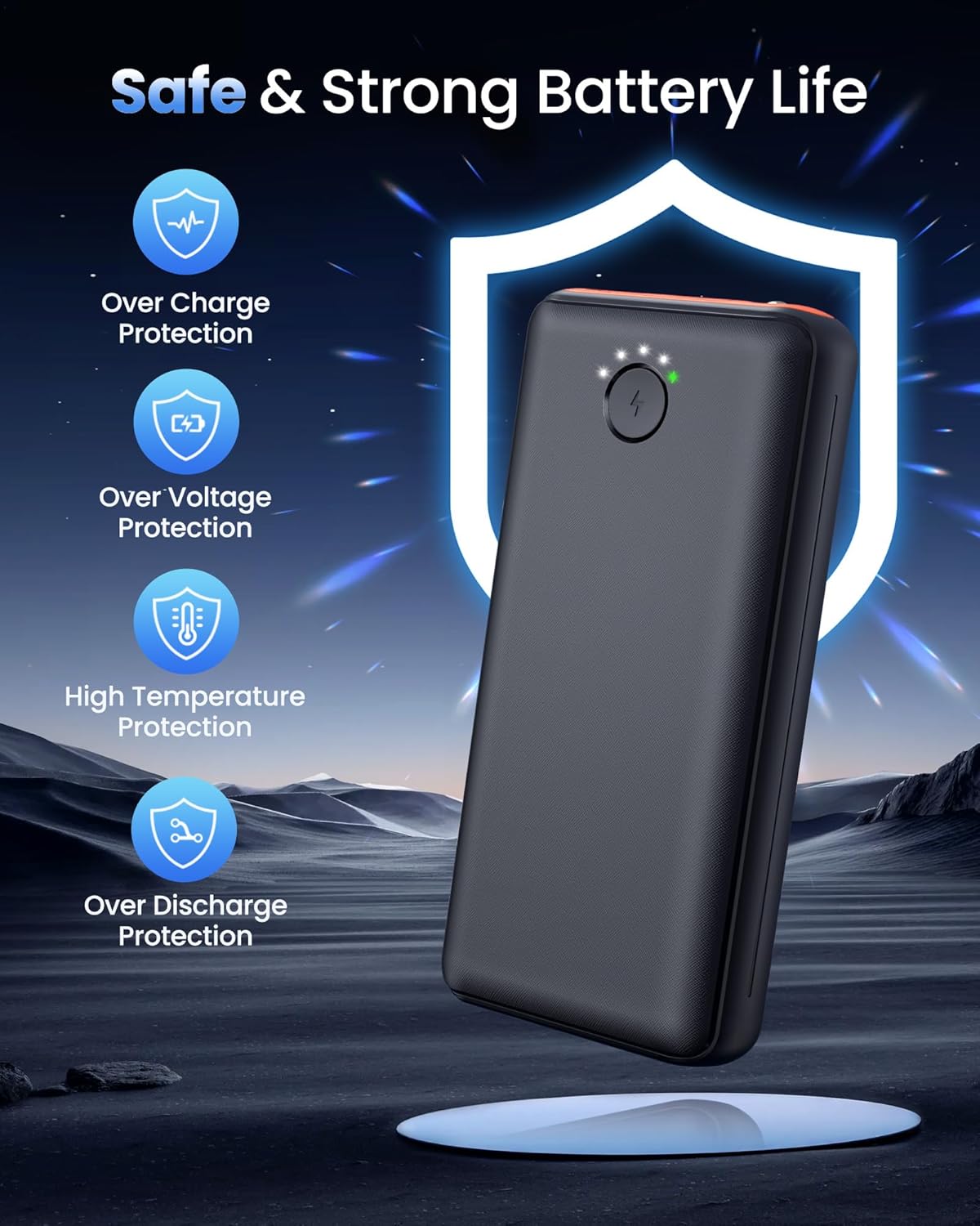 Portable Charger Power Bank 40000mah, USB C Fast Charging 22.5W External Battery Pack Phone Charger Quick Charge with 3 Outputs & 2 Inputs for iPhone Samsung Galaxy Android Travel Camping