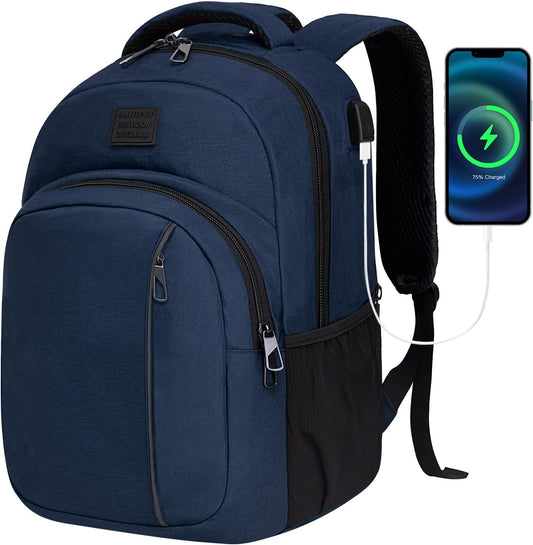 LARIPOP Travel Laptop Backpack,15.6 Inch Business Laptop backpack for Men Women with USB Charging Port,Water-Resistant Laptopack Weekender Daypack for Work College Computer