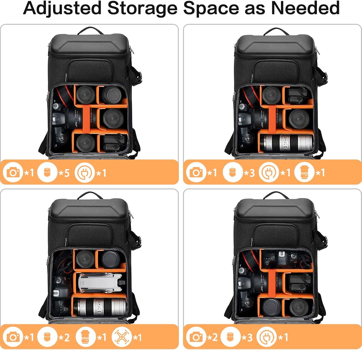 MOSISO Camera Backpack,DSLR/SLR/Mirrorless Photography Waterproof 17.3 inch Camera Bag with Front Hard Shell&Laptop Compartment&Tripod Holder&Rain Cover Compatible with Canon/Nikon/Sony, Space Gray