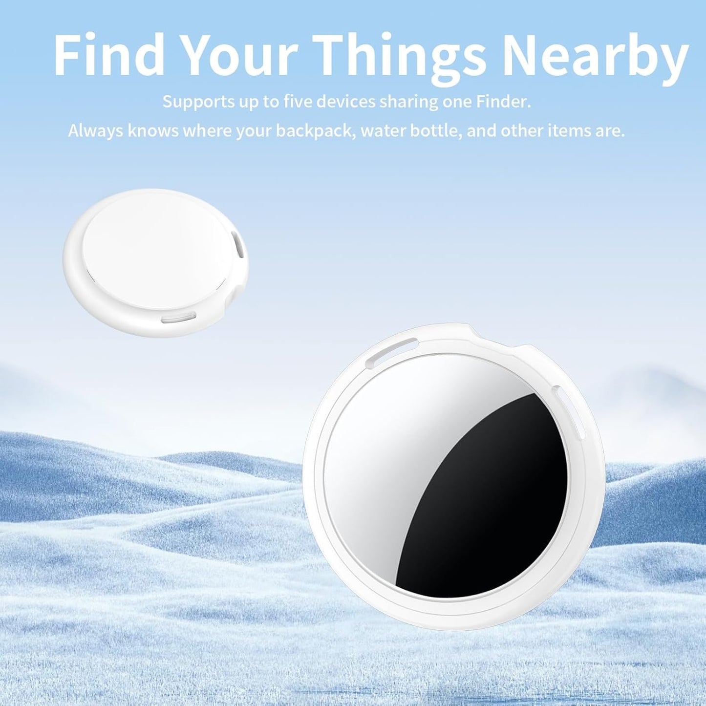 Tracker Tags-4 Pack [Apple MFi Certified] Pair with Apple Find My(iOS Only) Smart Bluetooth Tracking Tags Key Finder Item Locator Waterproof Worldwide Tracker for Pets Wallet Backpack Dogs Luggage