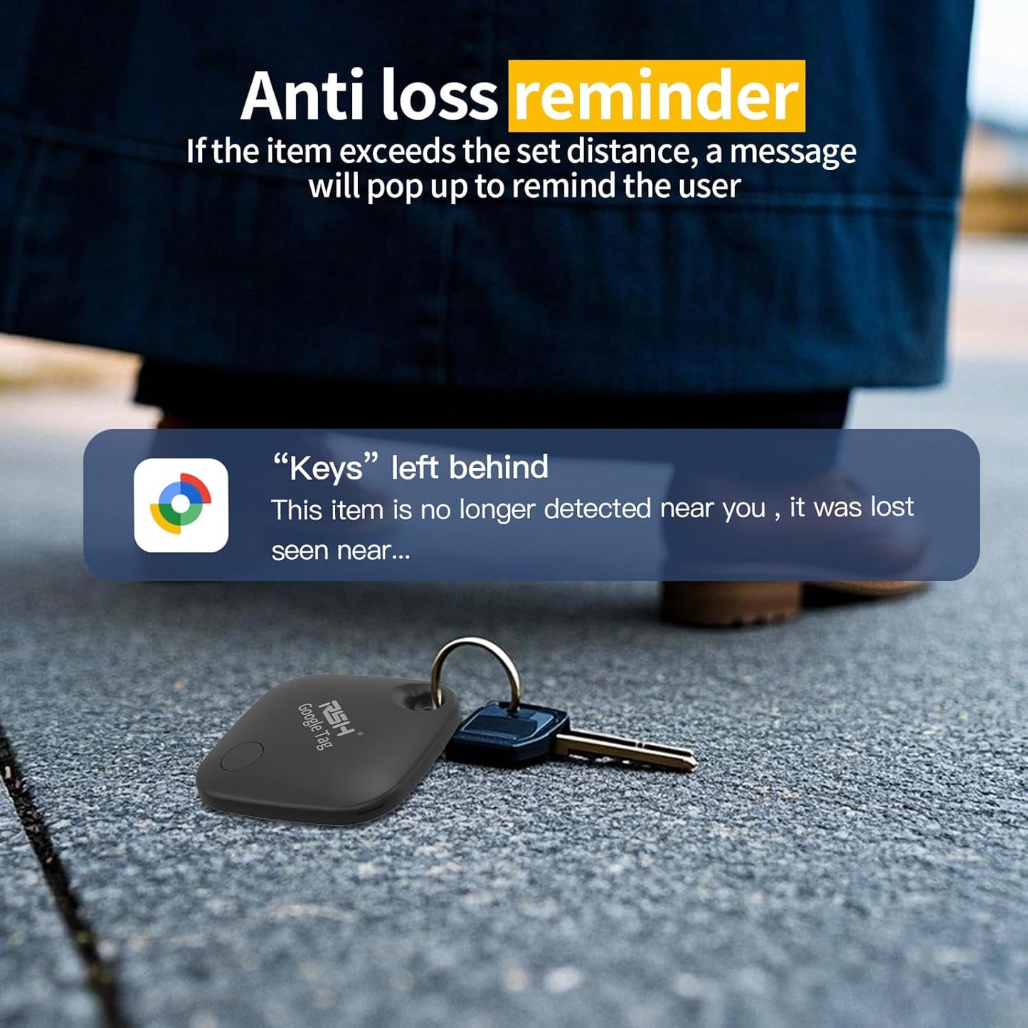 Air Tracker Tag 4 Pack for Android Luggage Tracker Tags Works with Google Find Hub, Bluetooth Tracker Smart Key Finder and Item Locator for Luggage, Backpack, Suitcases, Replaceable Battery