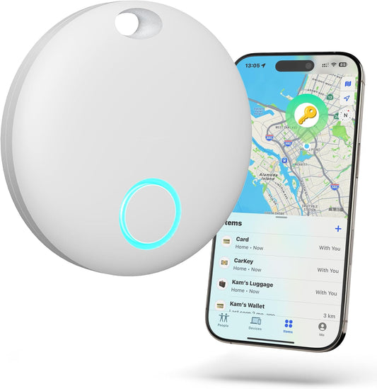 Air Tracker Tags [Apple MFi Certified] (iOS Only), Smart Bluetooth Tracker, Compatible with Apple Find My, Item Locator for Keys, Luggage, Wallet, Suitcase, Bags, IP67 Waterproof