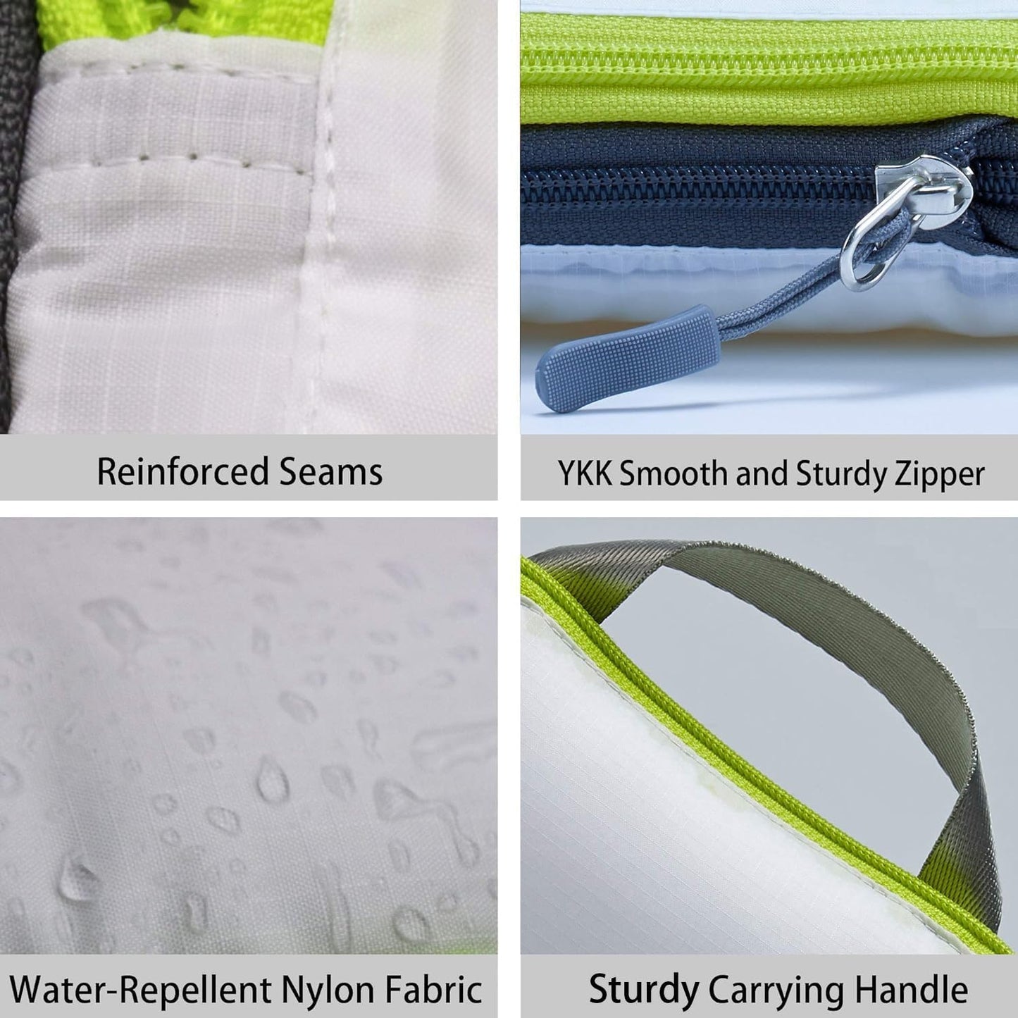 Cipway Compression Packing Cubes Set, Ultralight Expandable Travel Packing Organizers for Carry on Luggage (White 3pcs)