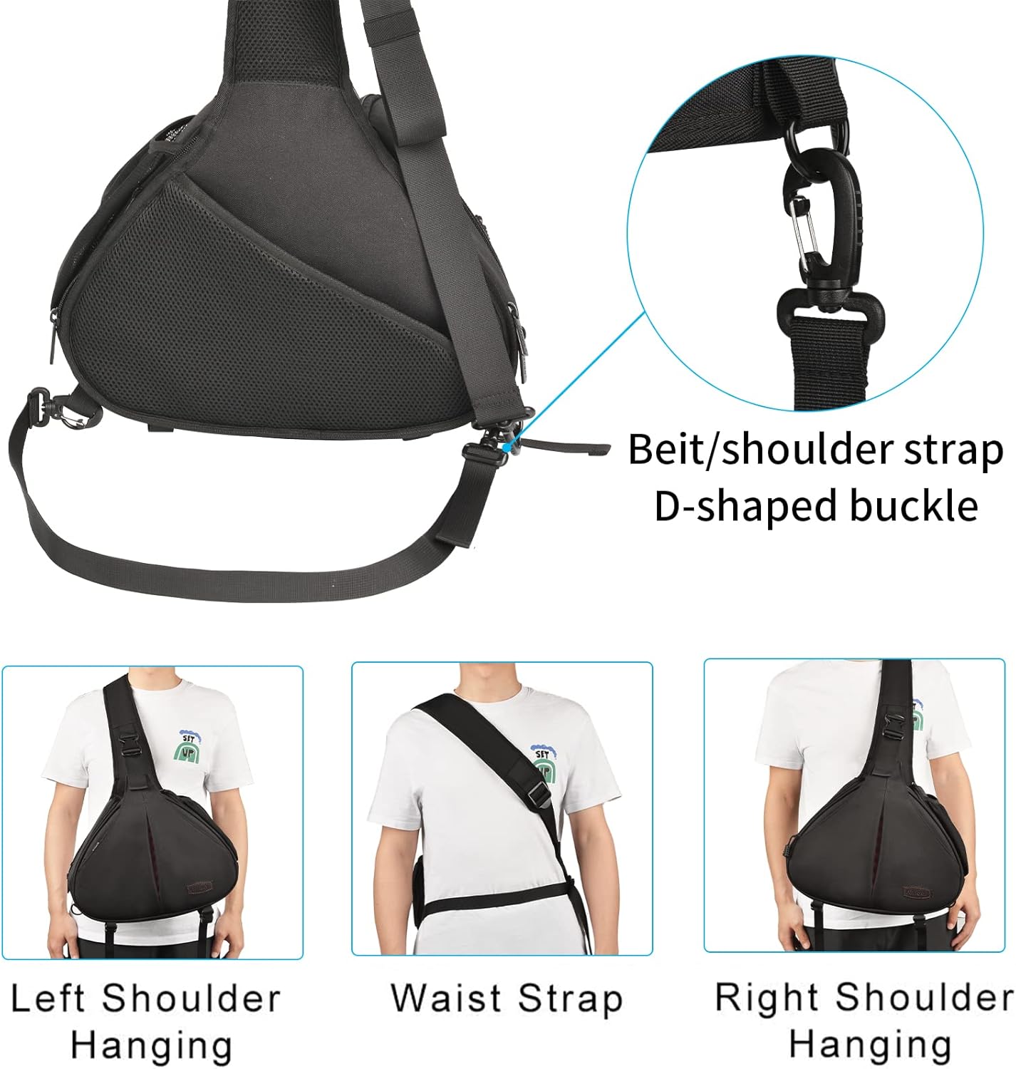 CADeN Camera Bag Sling Shoulder Bag Camera Case Waterproof with Rain Cover Tripod Holder, Compatible for DSLR/SLR Cameras (Canon Nikon Sony Pentax) and Accessories Shoulder Camera Bag