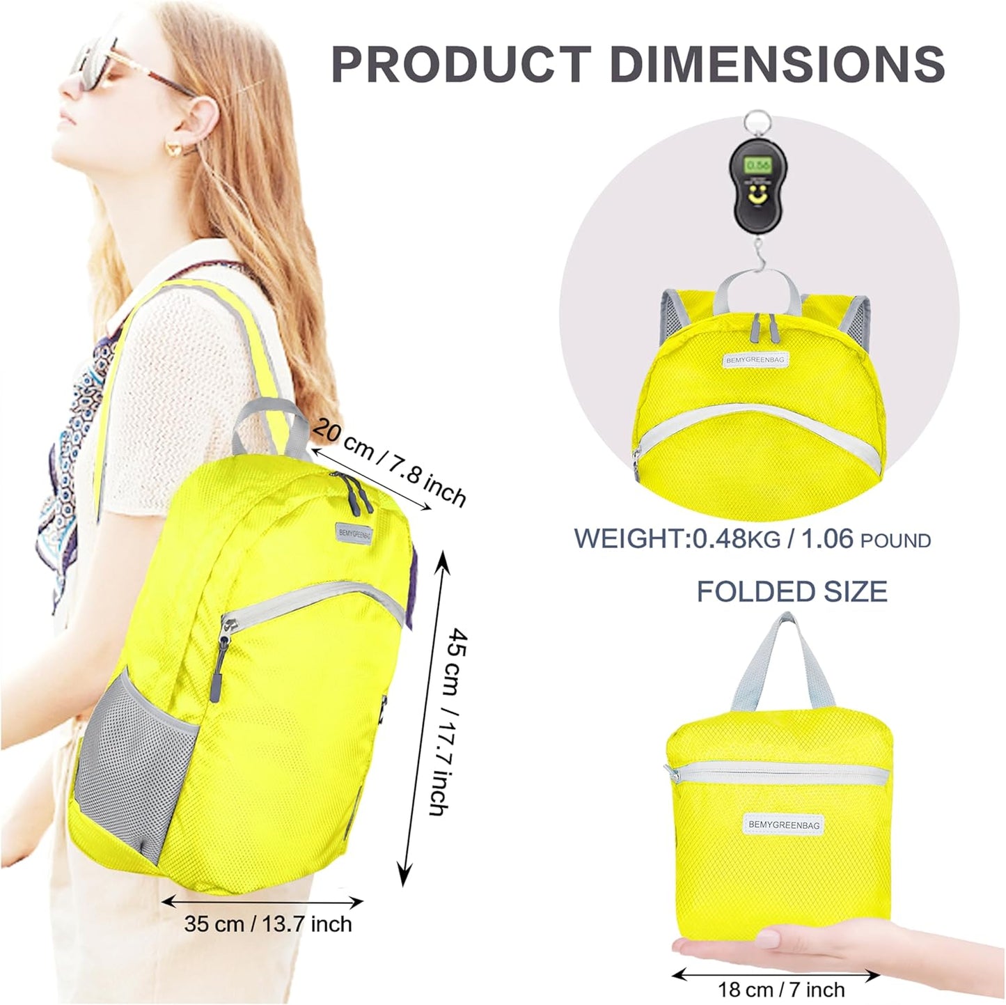 35L Foldable Waterproof Backpack For Outdoor Sports Travel Inside Wet Clothes Compartment Packable For Multiple