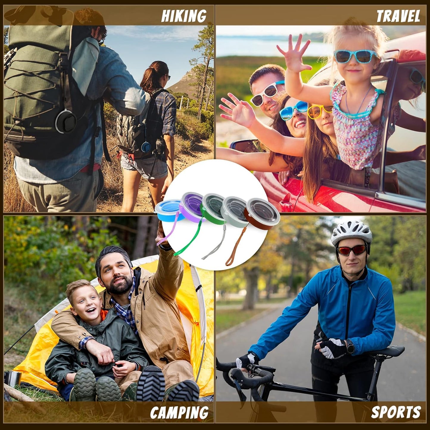 12 Pcs Silicone Collapsible Cup 7.04 oz Folding Camping Travel Collapsible Coffee Cup Portable Reusable Expandable Drinking with Lids for Outdoor Hiking