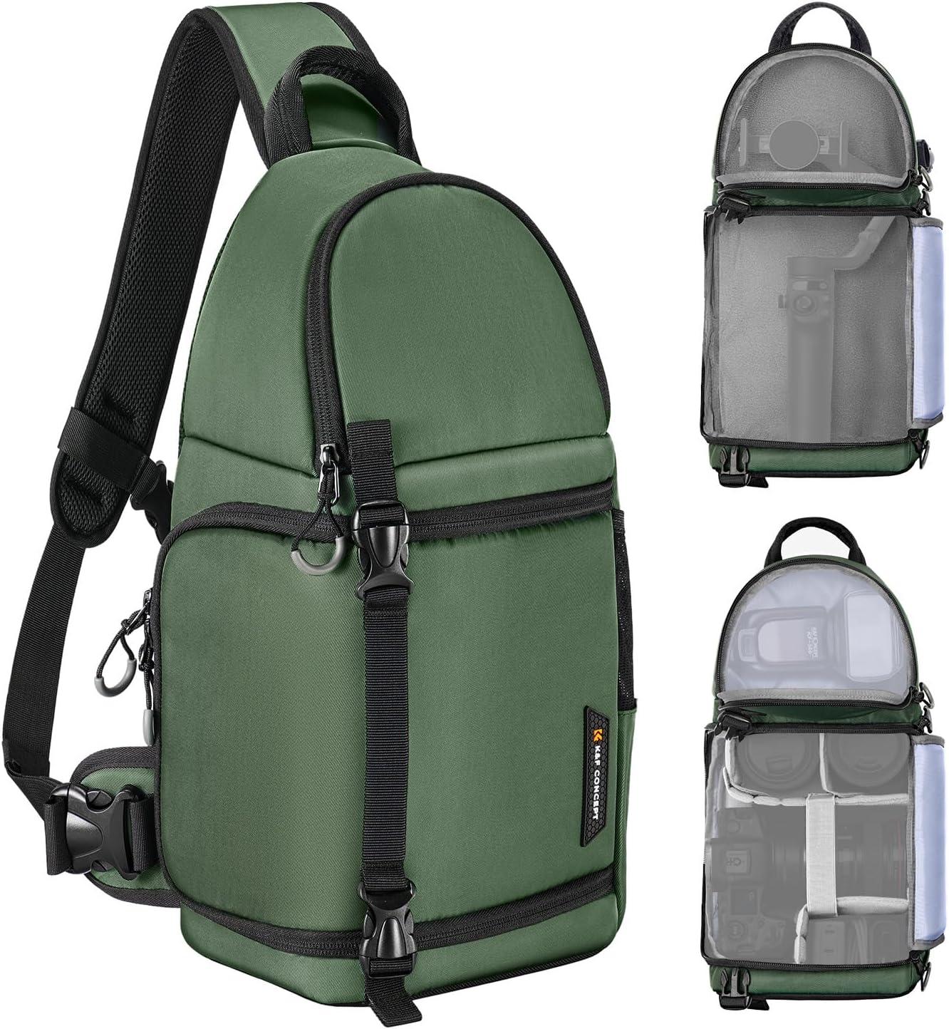 K&F CONCEPT Camera Sling Bag Crossbody Bag Camera Shoulder Backpack DSLR/SLR/Mirrorless Photography Bags Compatible with Canon/Nikon/Sony/Fuji/Gopro/DJI