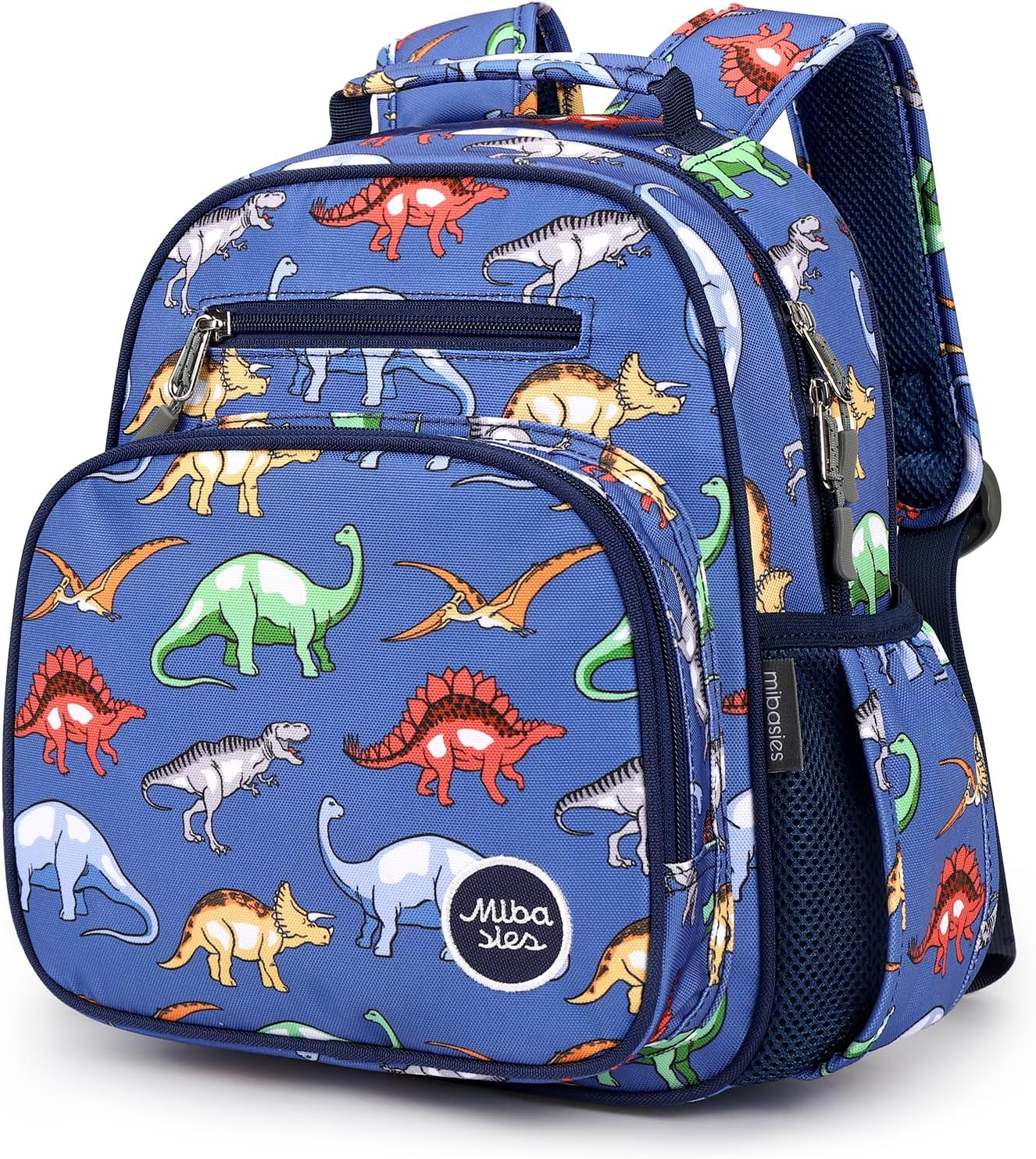 mibasies Toddler Backpack for Boys 2-4: Cute Kids Backpacks Boys - Preschool Kindergarten Backpack - Dinosaur MidnightBlue