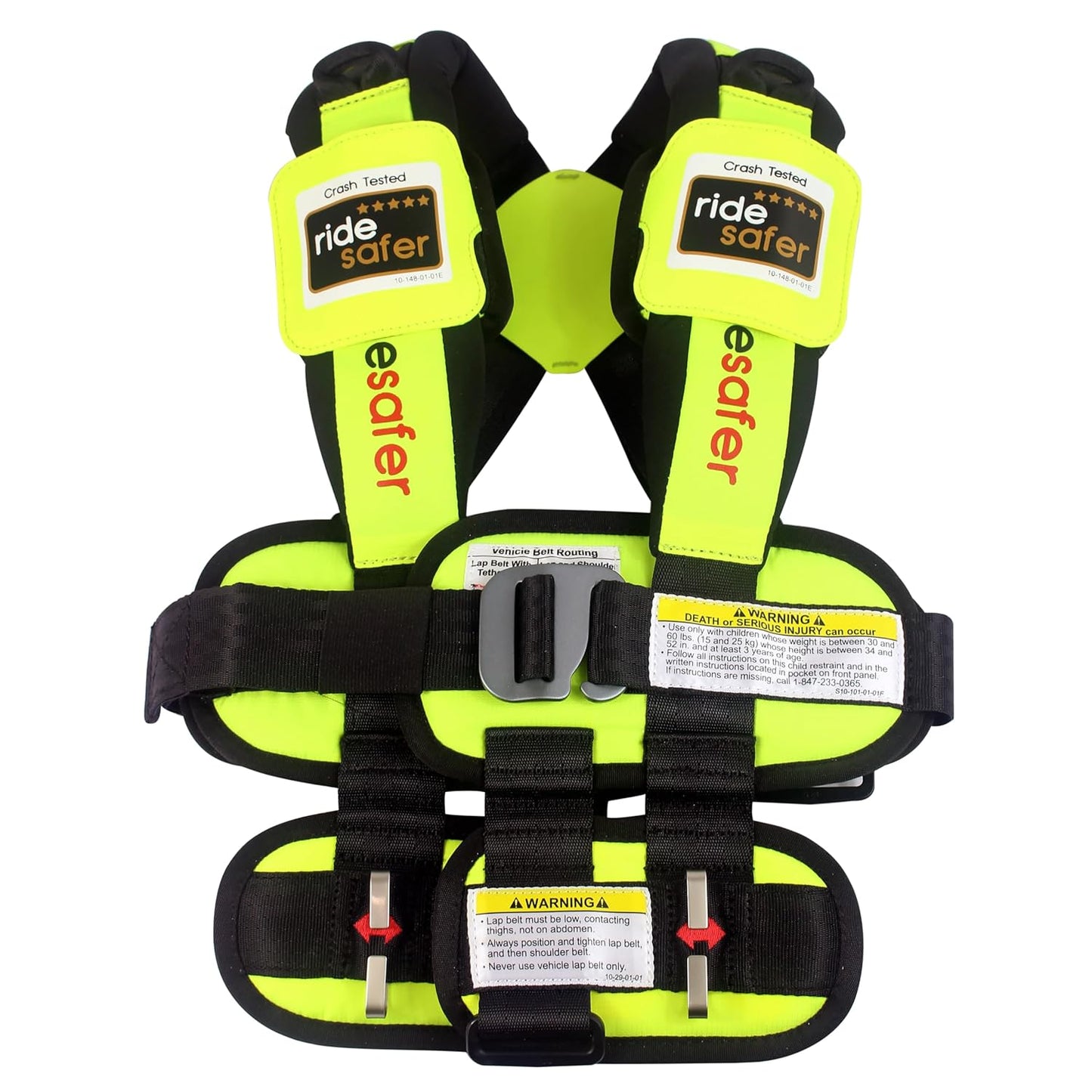 Large Yellow, Lightweight, Compact, Portable Car Seat - Perfect for Travel and Everyday Child Safety