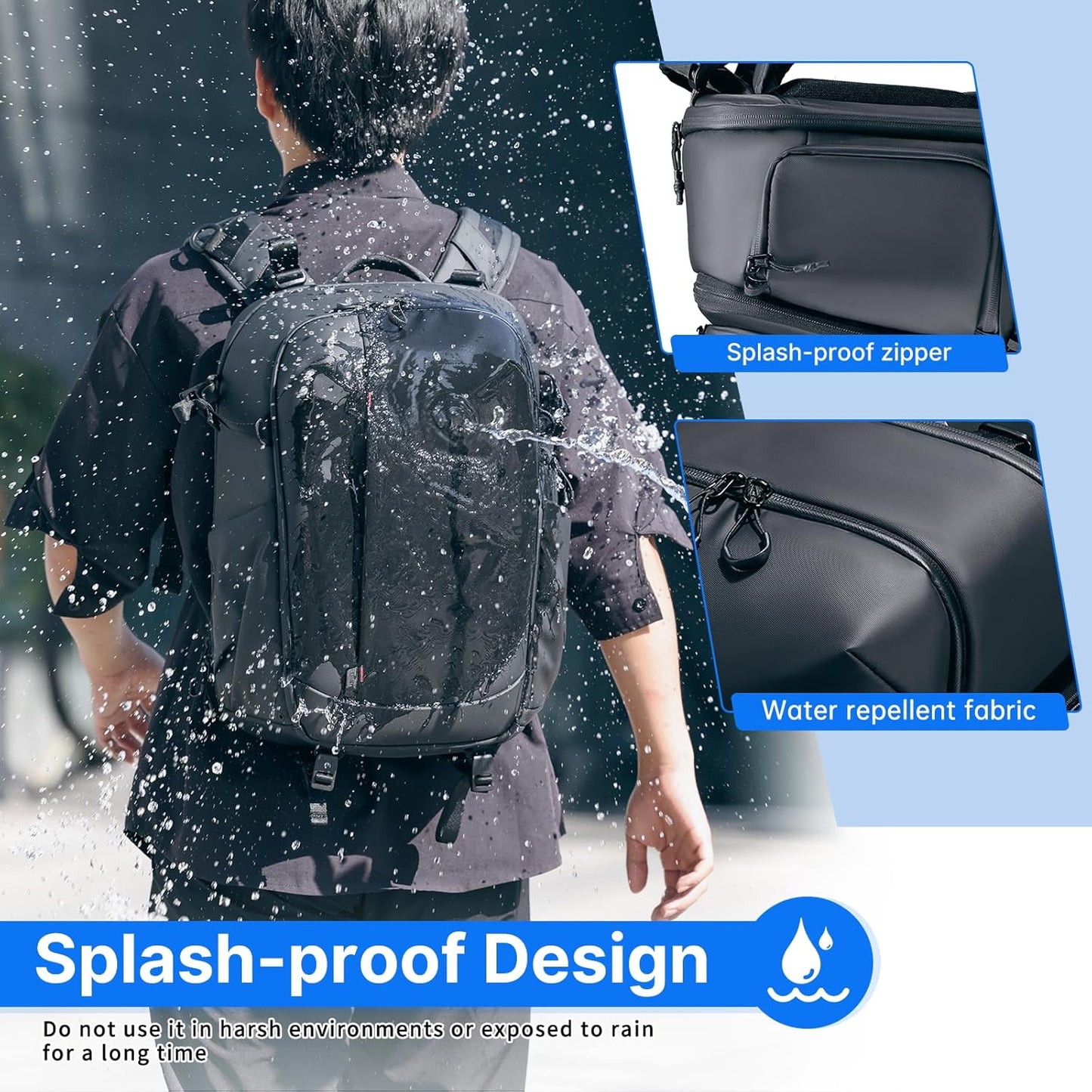 UURig ULANZI BP09 Traker Camera Backpack • 22L • Versatile Camera Travel Bag • Quick Access • Well Organized Professional Photography Storage • Shoulder Backpack • for Sony/Nikon DSLR Cameras