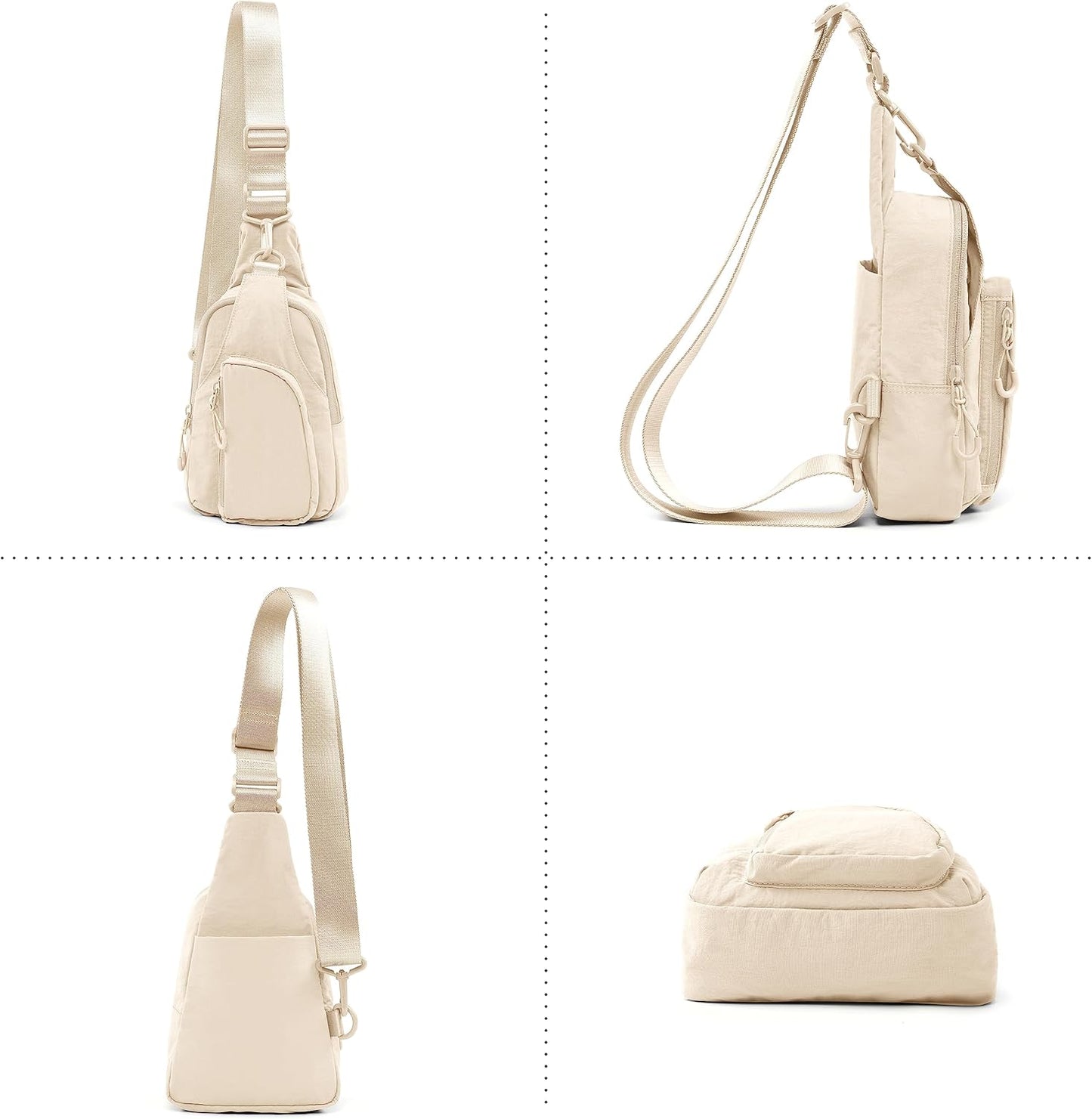 ODODOS Daily Sling Bag with Adjustable Straps Crossbody Chest Bag Lightweight Small Backpack for Casual Traveling Hiking