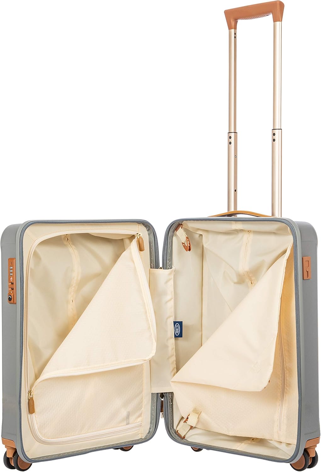 Bric's Capri 2.0 21-Inch Spinner - Luxury Carry On Luggage With Spinner Wheels - Lightweight Suitcases with Wheels Made From Durable Polycarbonate - Silver Shine