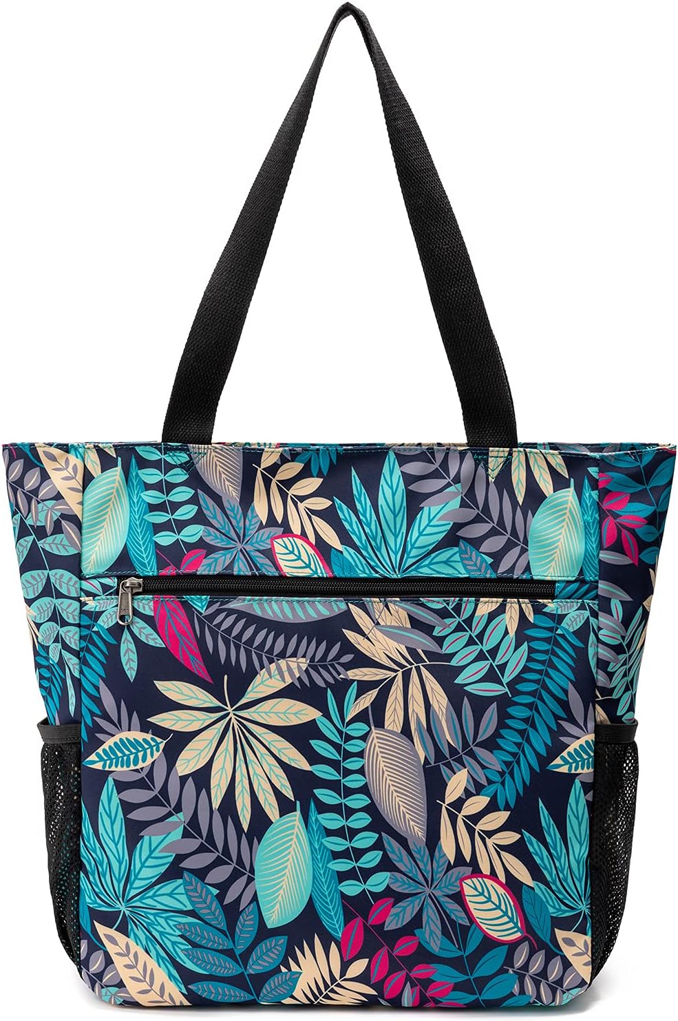 ETidy Large Capacity Foldable Tote Bag With Zipper Water-resistant SandproofWomen Beach Bag Handbag GymBag Travel ShoppingBag