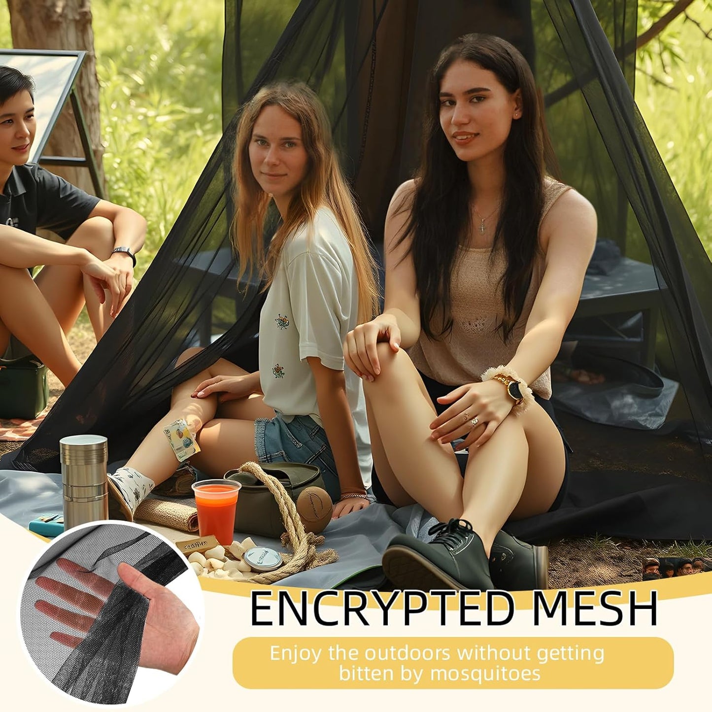 4 Corners Mosquito Net for Mosquiteros para Camas Bed Canopies Netting Bed Drapes Rectangular Mosquito Mesh for Camping Home Outdoor Travel(Black,L75 X W79 X H67 Inch,Opening)