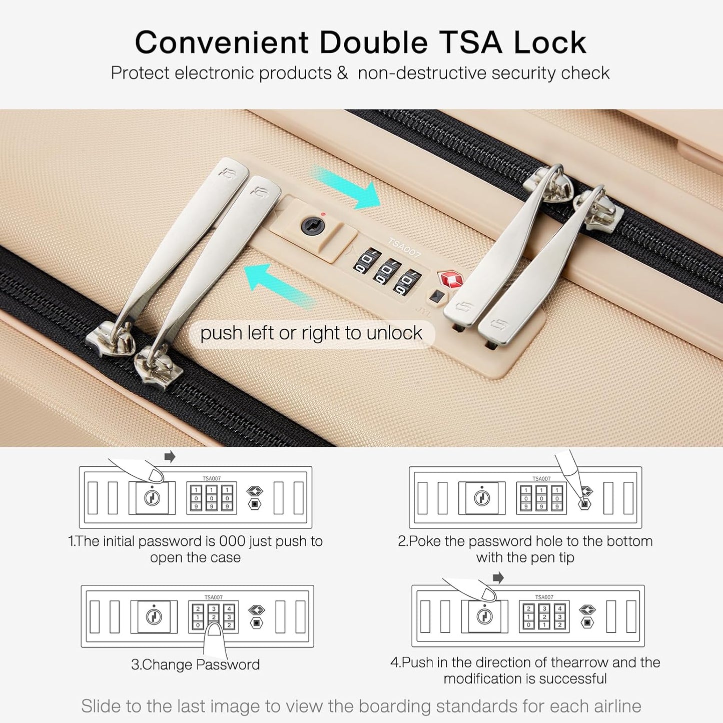 Hanke Grace Carry On Luggage with Wheels Airline Approved Hard Shell Suitcases with Front Pocket，Top Opening Luggage with TSA Lock for Short Business Travel， Cuban Sand.