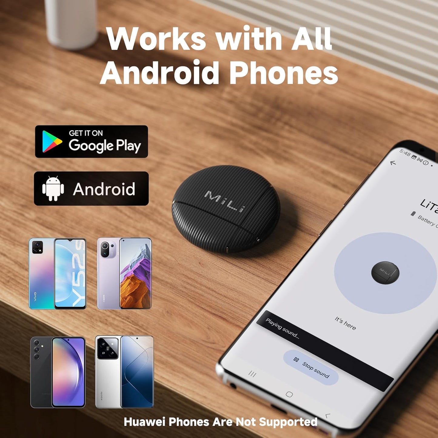 LiTag - Bluetooth Tracker for Android Phones. Google Certified Item Locator. Smart Tracking Tag for Google Find My Device (Find Hub) App. Finder for Keys, Luggage, Suitcase, Backpack, Purse (4 Pack)