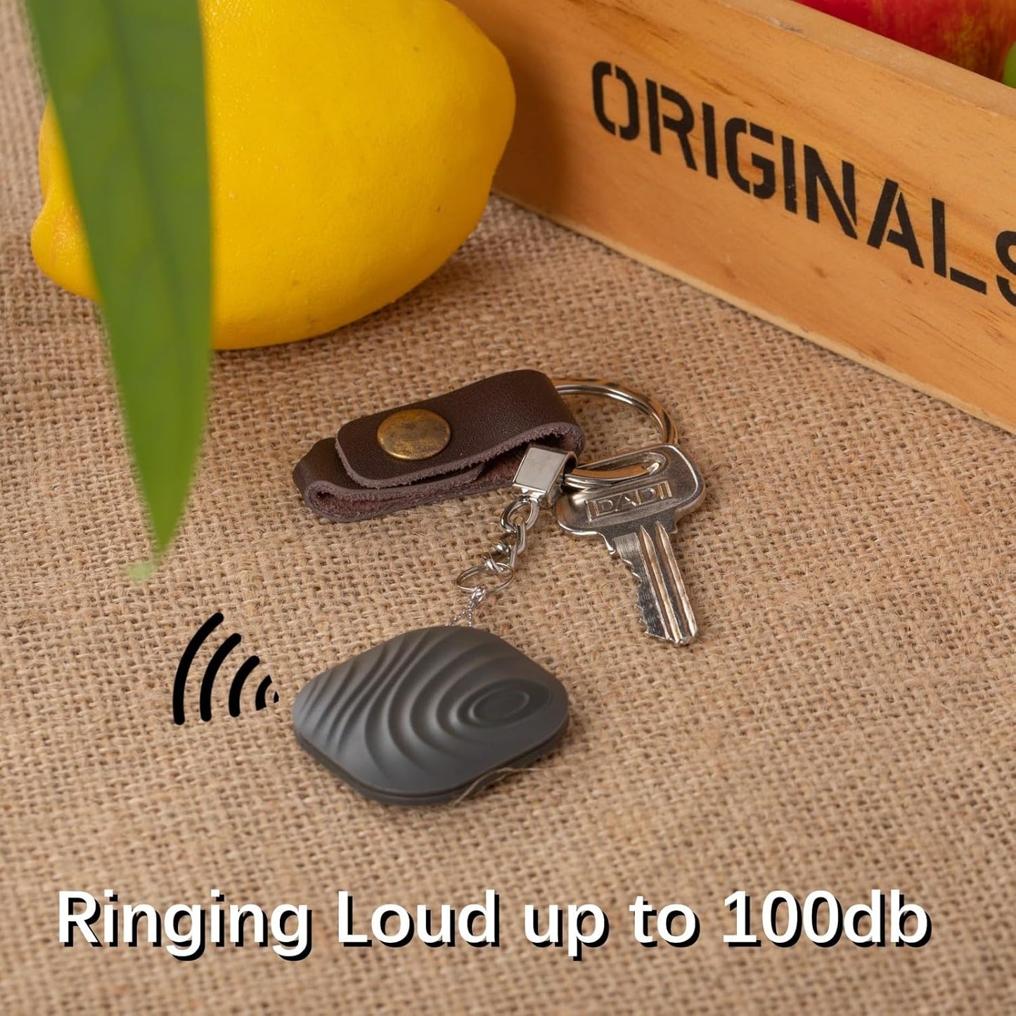 Tags Smart Key Finder - Only iOS(Not for Android) - Bluetooth Smart Key Tracker Tag - Work for Apple Find My - Keep Track of The Items That Matter Most (Cafe)