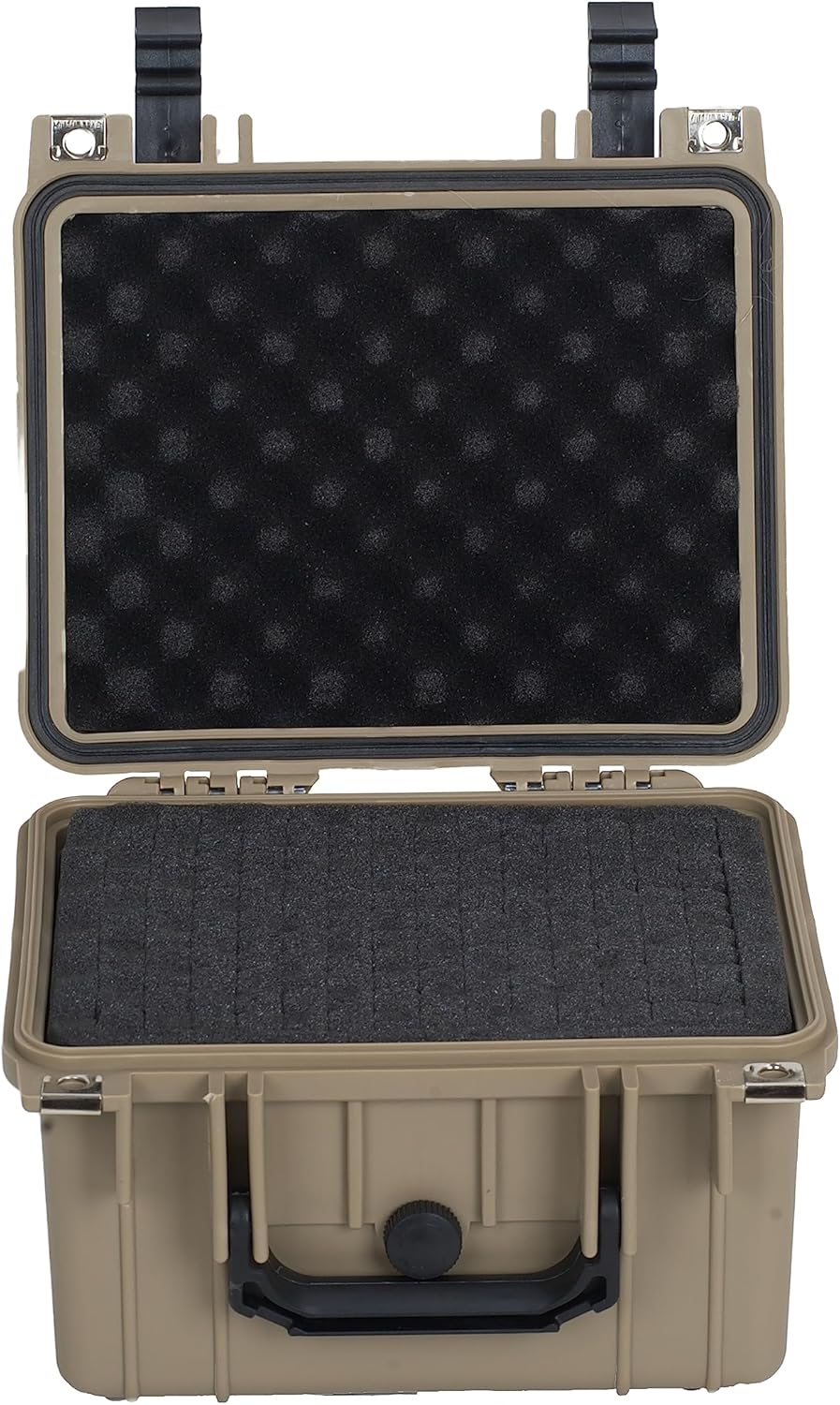 MEIJIA Portable All Weather IP67 Waterproof Camera Case,hard case with Customizable Fit Foam,Fit Use of Drones,Camera,Equipments,10.62 x9.68x6.87inches(Desert Tan)