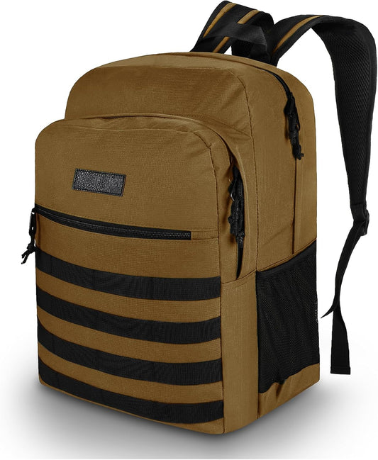 Wrangler Tradesman Backpack, Water Resistant Casual Daypack for Travel Work School, Unisex Laptop Backpack with Notebook Sleeve