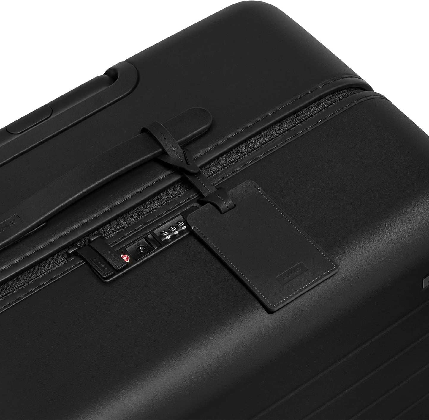 Away Large Checked Luggage, 29 Inch Hardside Suitcase with Spinner Wheels, Lightweight & Durable, TSA Lock, Jet Black