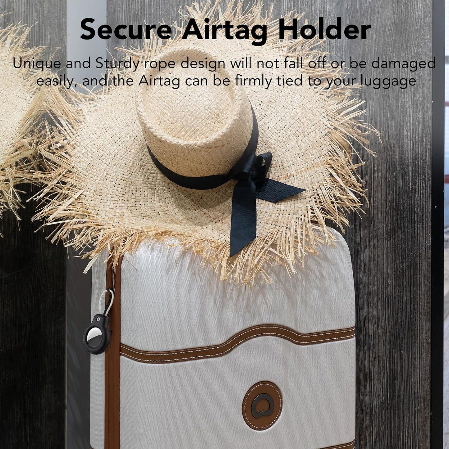 HATALKIN Compatible for Air Tag Holder for Keychain Case with Screen Protector,IP68 Waterproof for Air Tags Key Chain for Apple Tag GPS Tracker,for Air Tags-2 Pack Holder for Luggage Key,Backpack