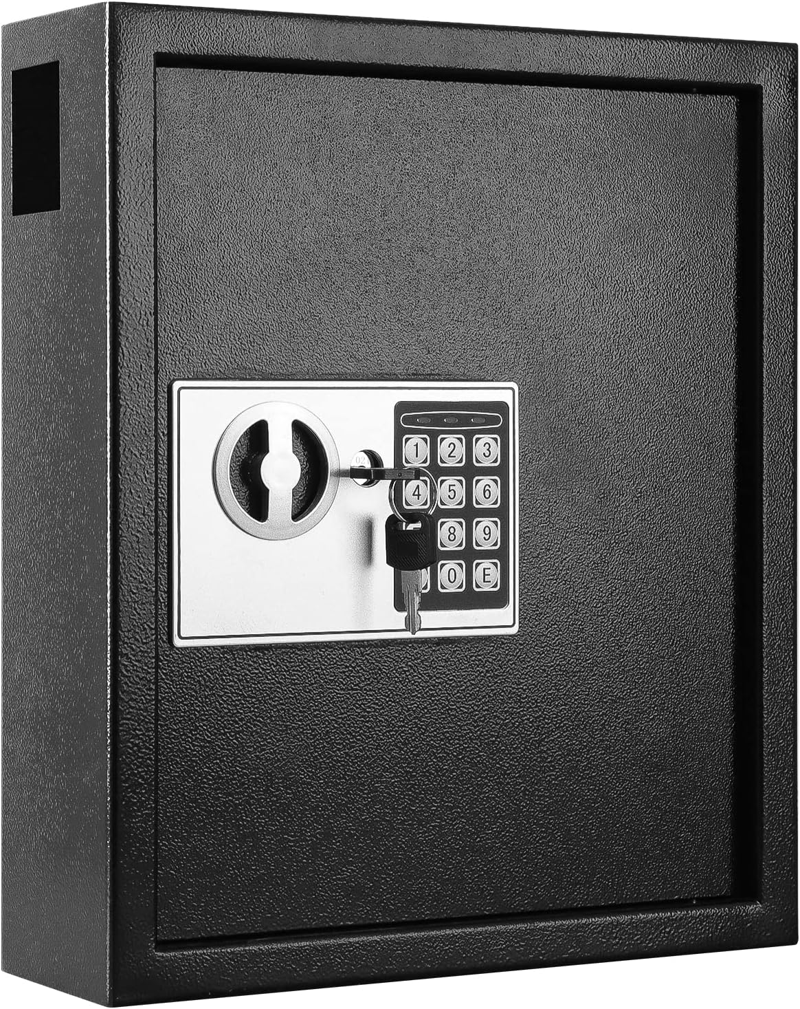 KYODOLED Electronic 60-Key Cabinet Wall-Mounted Digital Key Safe, Key Lock Box, Large Security Key Box for Keys Holder, Heavy-Duty Combination Lock Storage Box, 14.3'' X 12'' X3.94'' (Black, 60 Keys)