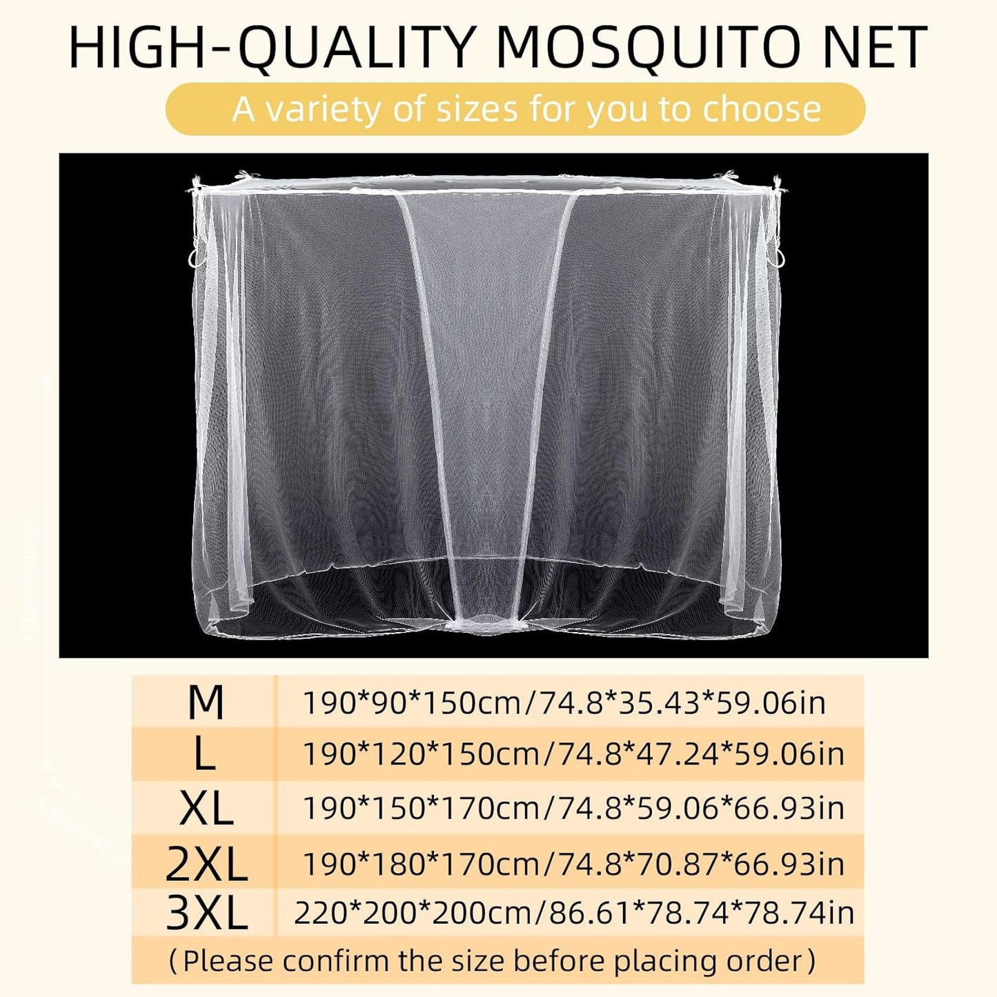 4 Corners Mosquito Net for Mosquiteros para Camas Bed Canopies Netting Bed Drapes Rectangular Mosquito Mesh for Camping Home Outdoor Travel (White,L75 X W59 X H67 Inch,Opening)