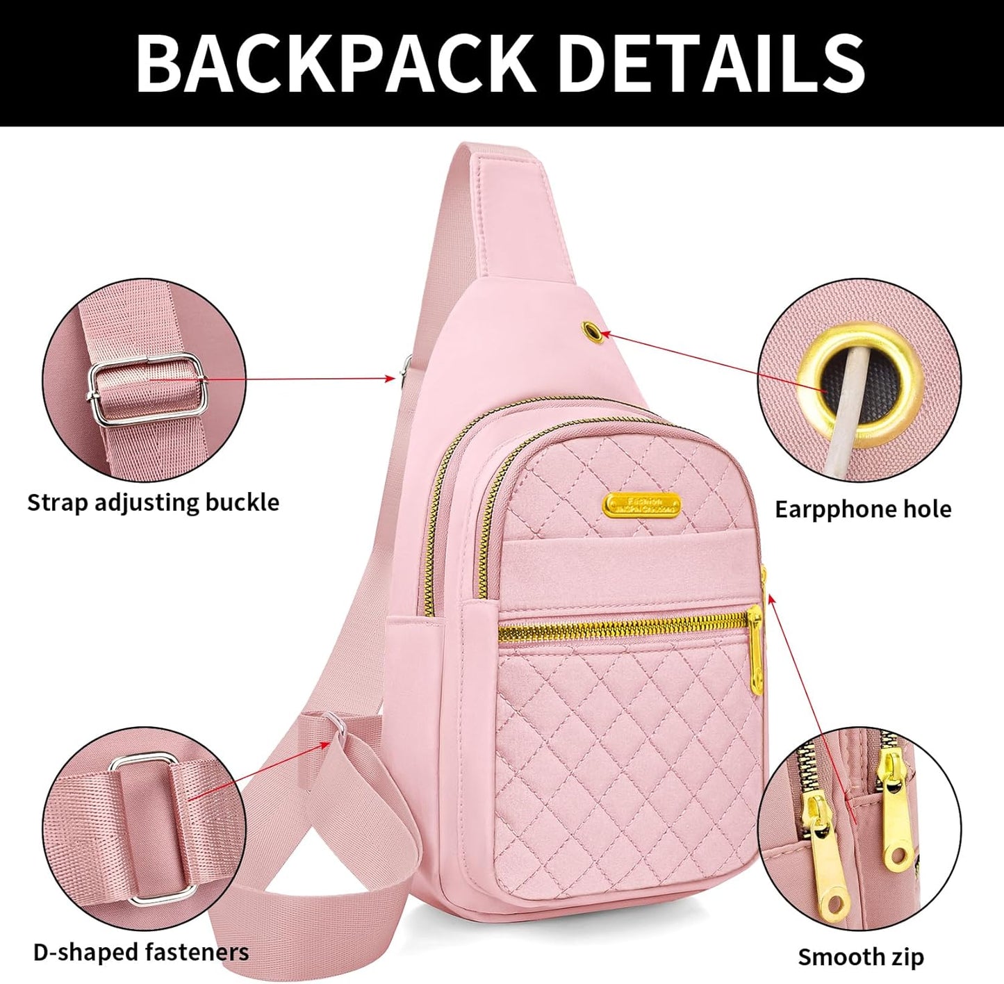 Small Sling Bag For Women Men Casual Crossbody Sling Backpack