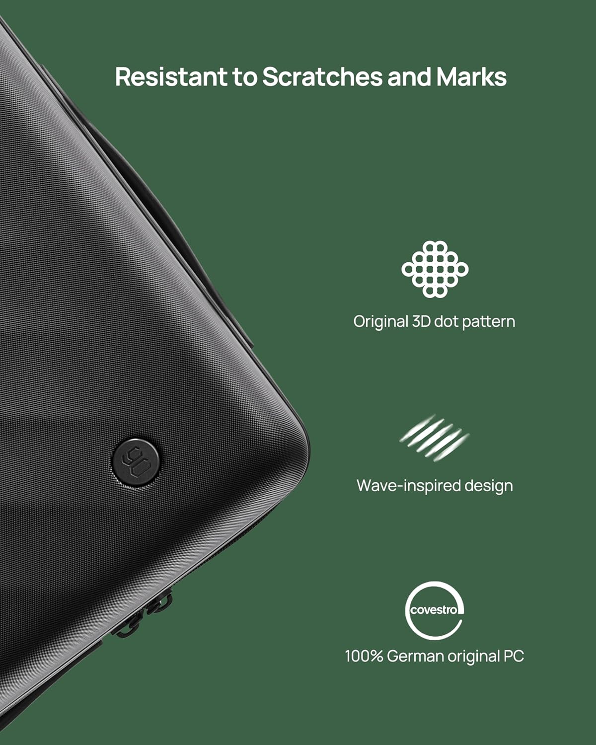 NINETYGO Carry On Suitcase, 20 Inch Carry-On Luggage with Double Spinner Wheels, Anti-Burst Zipper, Hard Case PC Suitcase Carry On, Lightweight Travel Luggage, TSA Approved (Onyx Black, Hudson)