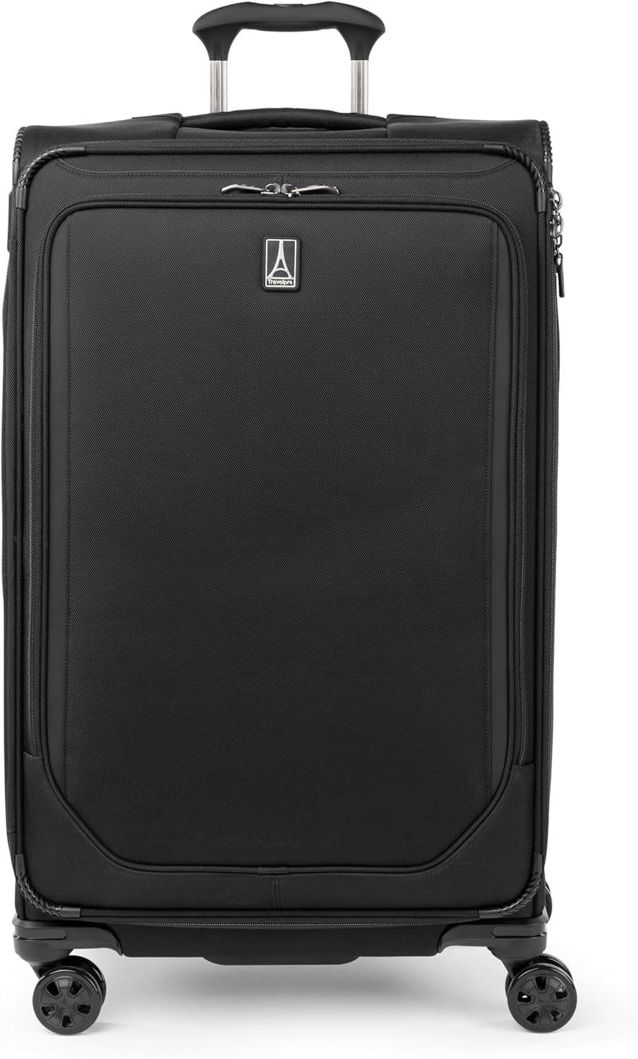 Travelpro Crew Classic Lightweight Softside Expandable Checked Luggage, 8 Wheel Spinner Suitcase, TSA Lock, Men and Women, Checked Large 29-Inch, Black