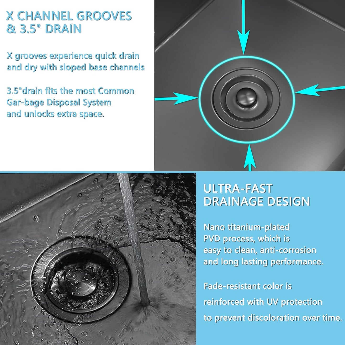 15x20 Drop In Bar Sink Black, 15 Inch Gunmetal Black Wet Bar Sink 18 Gauge Single Bowl Topmount Stainless Steel Small Kitchen Sink with Basket Strainer Drain & Bottom Grid