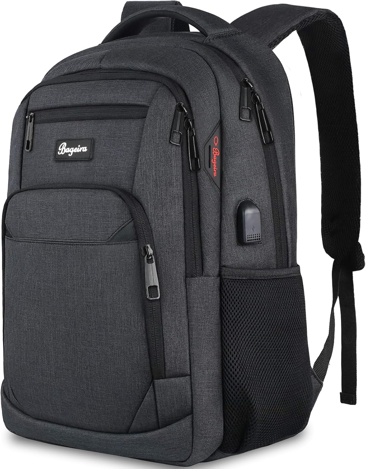 17.3 Inch Laptop Backpack, School Backpacks for teen boys, College High School Backpack. Travel Backpacks with usb Charging Port for Women Men. Anti-theft Waterproof Work Bookbags, Black