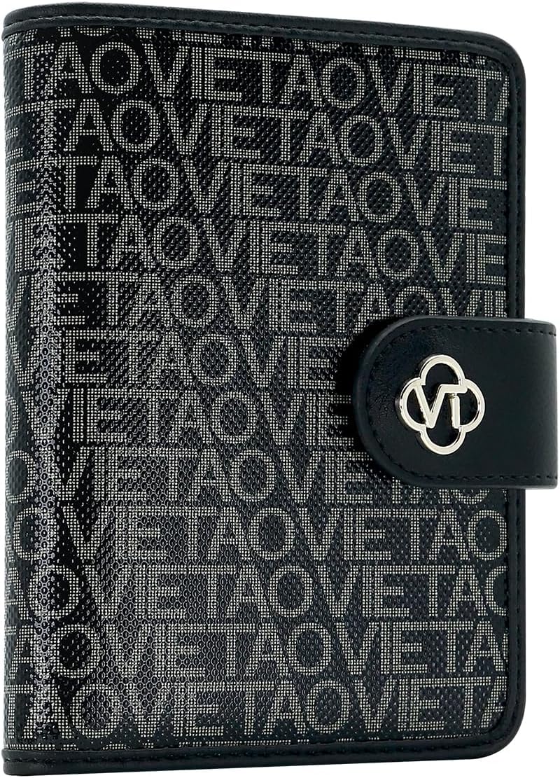 Passport Holder Wallet Bag with AirTag Holder, Card Slots Passport Solt Ticket Cash Solt, Photo Solt Sim Card Pen Slot.Black