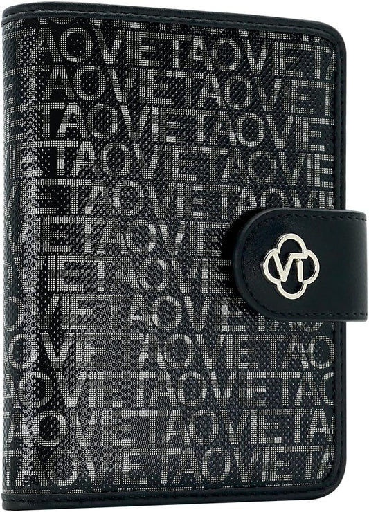 Passport Holder Wallet Bag with AirTag Holder, Card Slots Passport Solt Ticket Cash Solt, Photo Solt Sim Card Pen Slot.Black