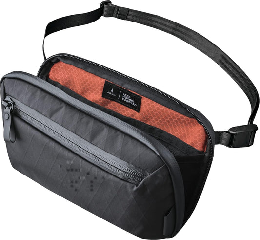 ALPAKA Elements Tech Case Mini X-Pac VX42 Black - Keeps You Clutter-Free - Sling Bag with Adjustable Strap, Weatherproof Fabric Fits Electronic Accessories, EDC Tech Organizer for Travel