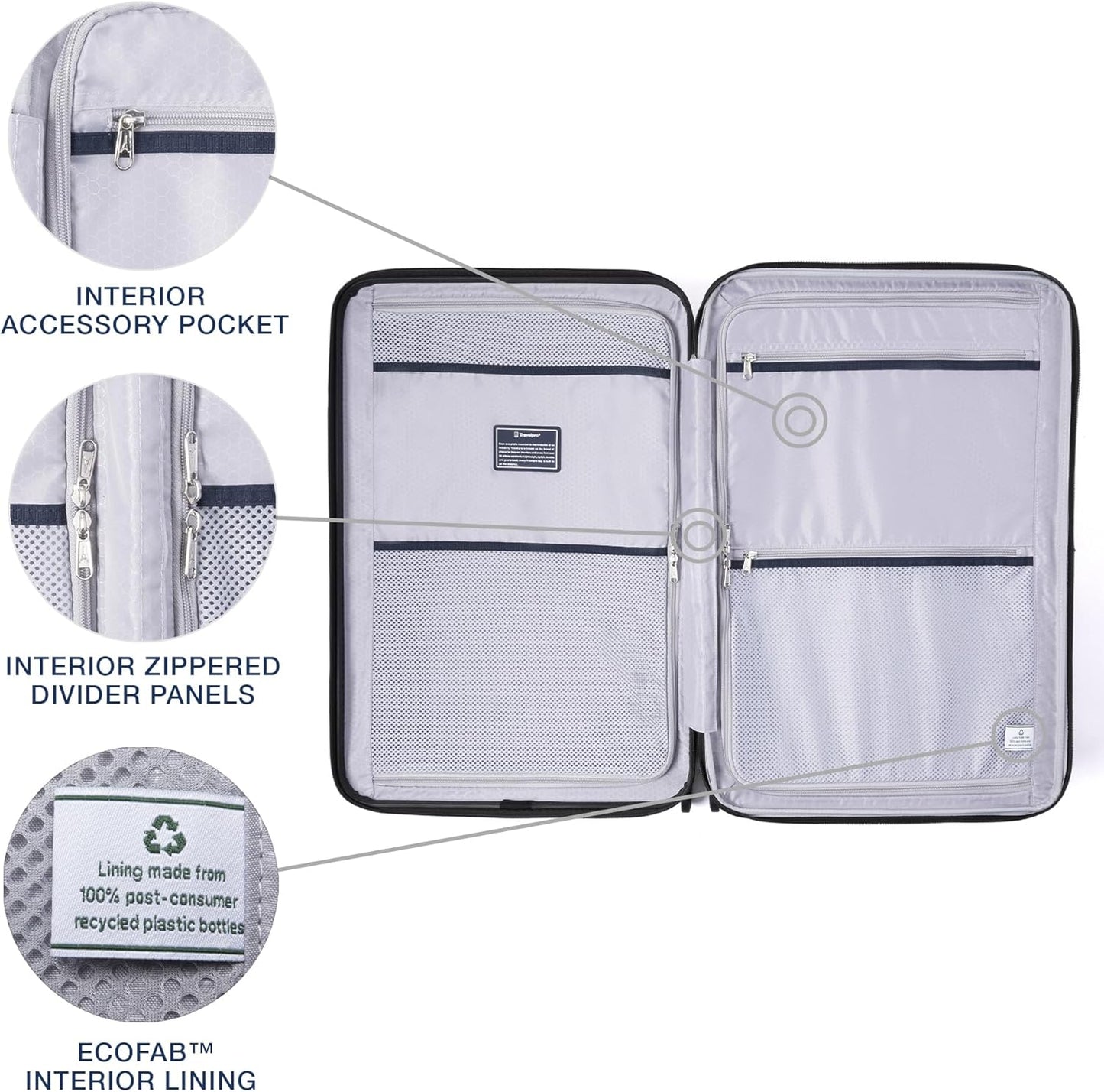 Travelpro Maxlite Air V2 Hardside Expandable Luggage, 8 Spinner Wheels, Lightweight Hard Shell, TSA lock, Shadow Grey, 3-Piece Set (21/25/28)