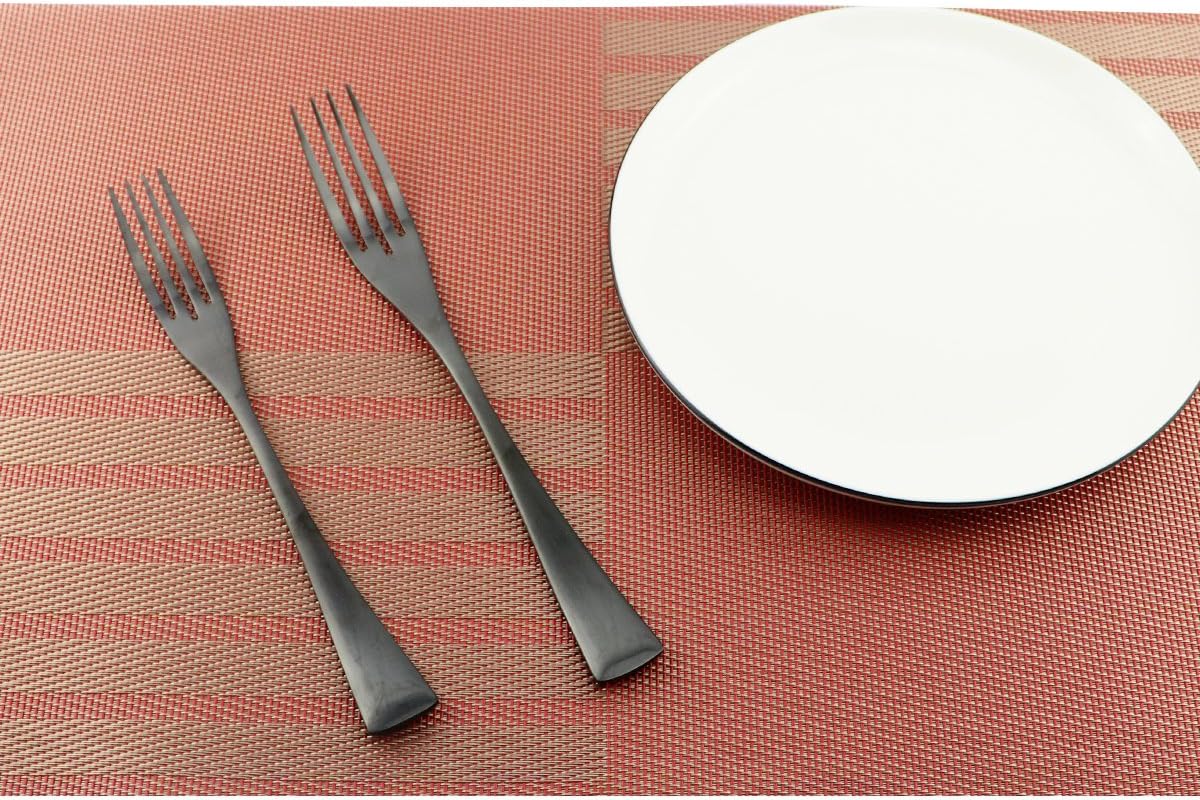 24-Piece Flatware Set,Extra Thick Heavy Duty - 18/10 Stainless Steel Cutlery Sets,High Matte Black Finish Silverware Flatware Sets Service for 4,Use for Home,Kitchen Utensil Sets