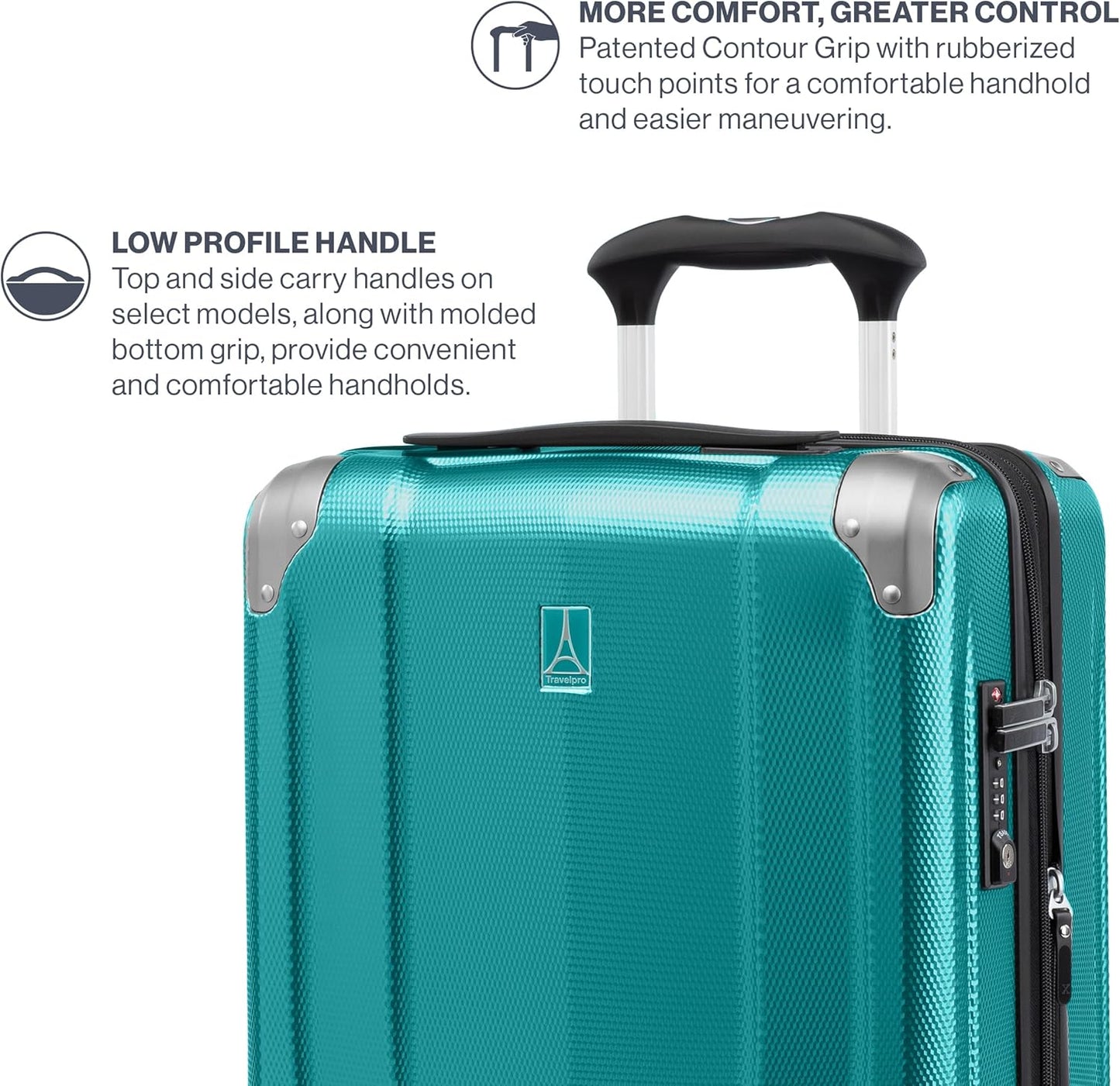Travelpro Pathways 3 Hardside Expandable Luggage, 8 Spinner Wheels, Lightweight Hard Shell Suitcase, Checked Medium 25 Inch, Kayak
