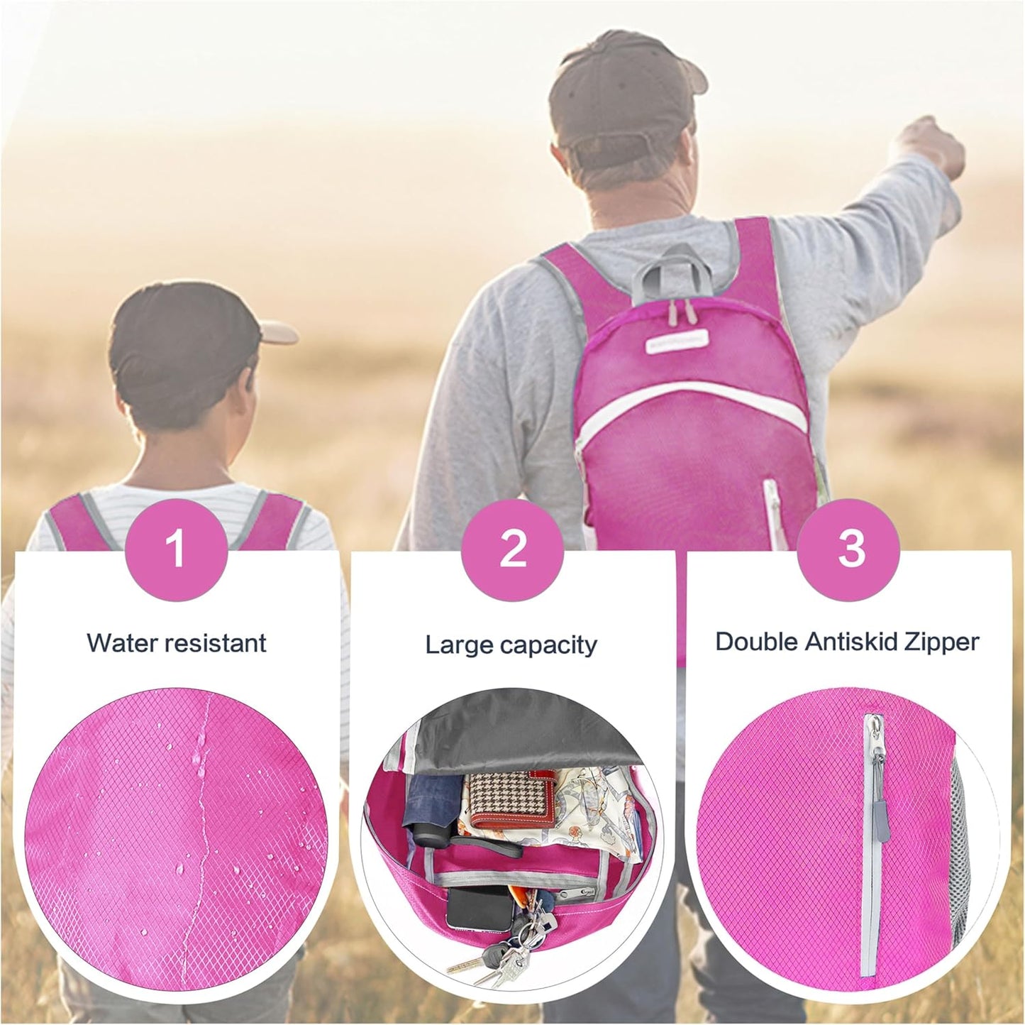 35L Foldable Waterproof Backpack For Outdoor Sports Travel Inside Wet Clothes Compartment Packable For Multiple