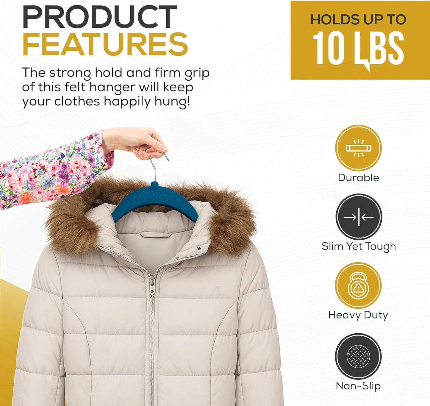 Premium Velvet Hangers 50 Pack Ultra Thin Non Slip Adult Felt Space Saving Slim Suit Hanger for Closet Heavy Duty Coat Pants Jackets Dress Hangers 360° Swivel Hook Hold Upto 10 lbs Blue